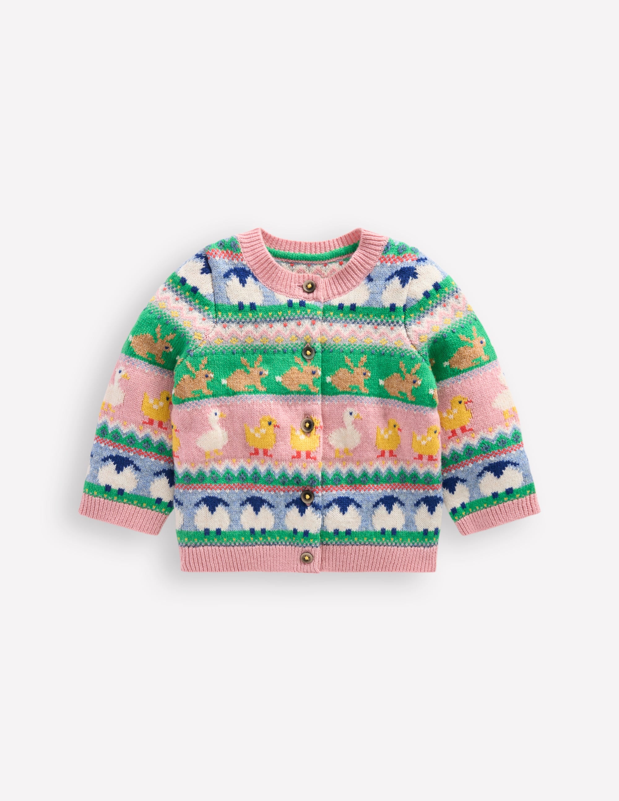 Edie Fair Isle Cardigan-Multi Easter Fair Isle - Image 1