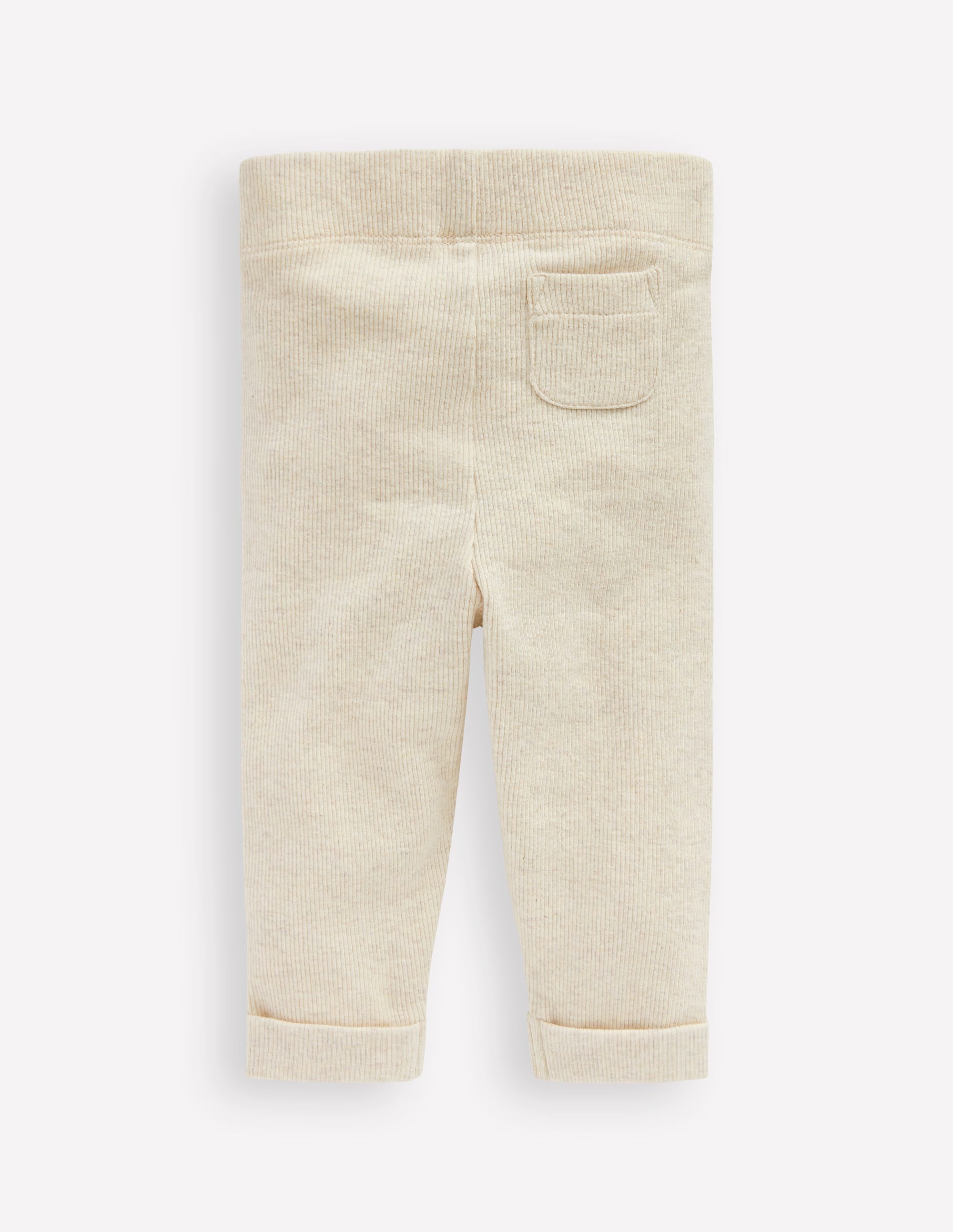 Ribbed Marl Leggings-Oatmeal Marl - Image 2