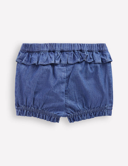 Girls Chambray Bloomer-Light Vintage Denim-2