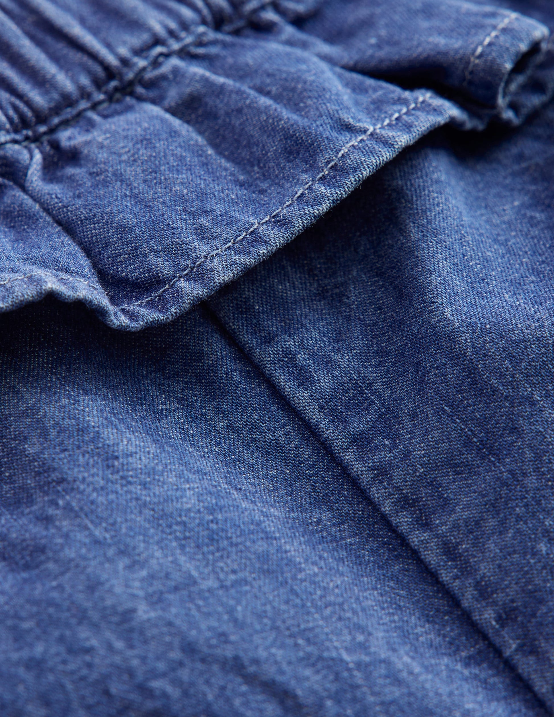 Girls Chambray Bloomer-Light Vintage Denim-3