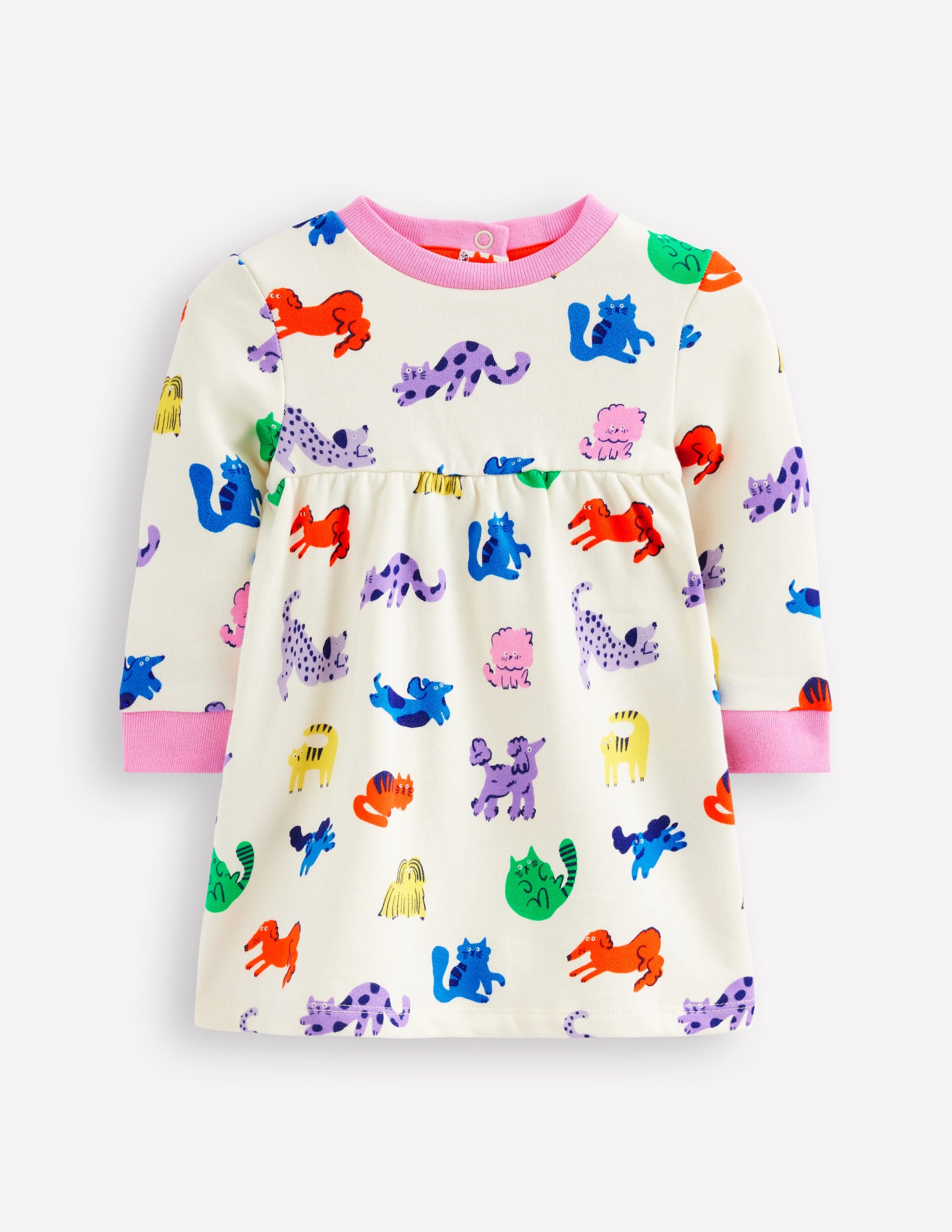 Sweatshirt Dress-Rainbow Pets - Image 1