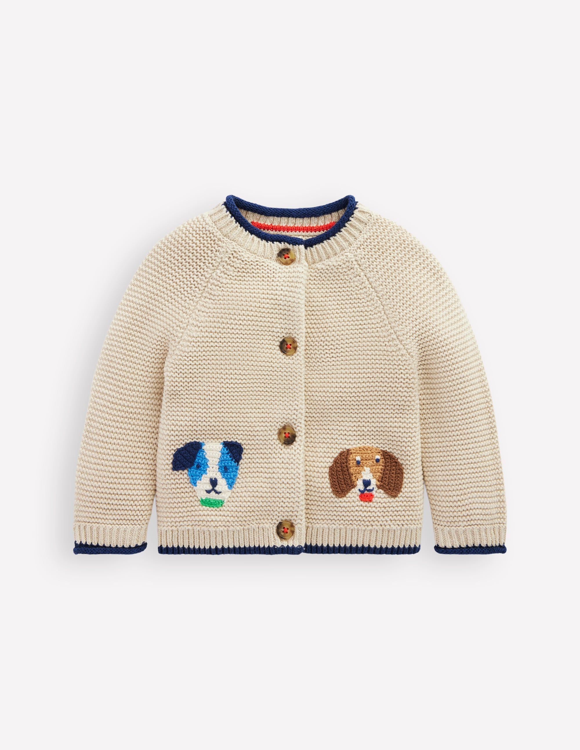 Novelty logo Cardigan-Oatmeal Marl Pets - Image 1