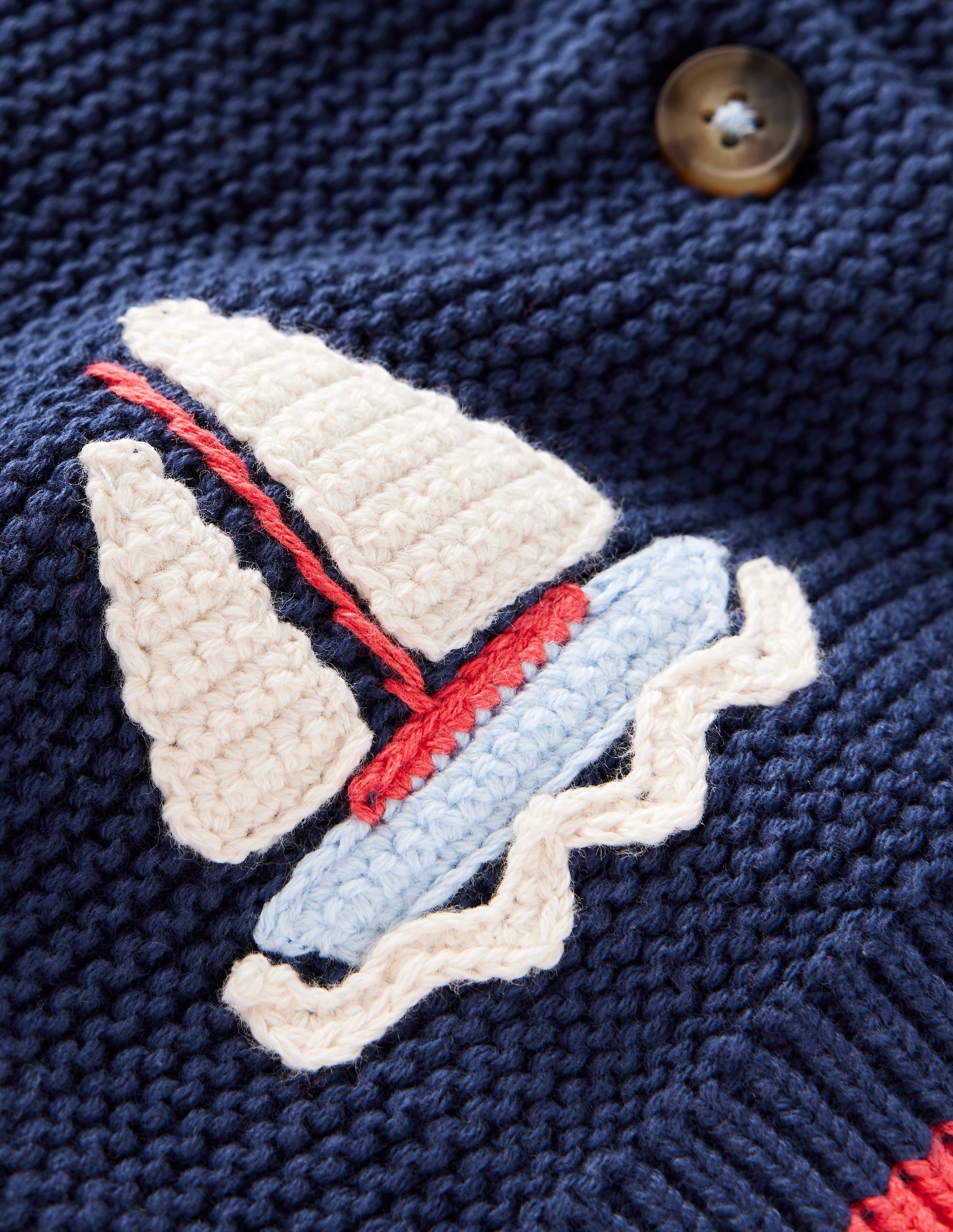 Novelty logo Cardigan-Starboard Blue Boats - Image 3