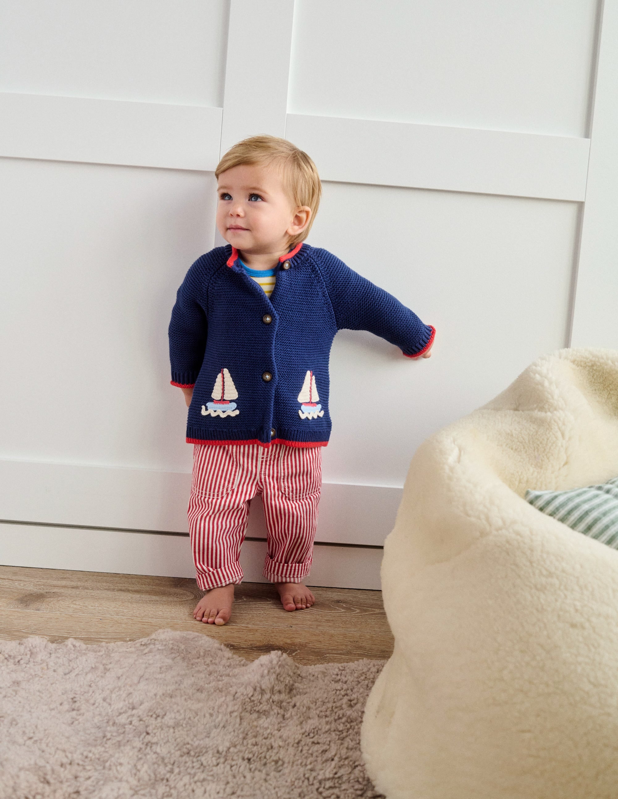 Novelty logo Cardigan-Starboard Blue Boats - Image 4