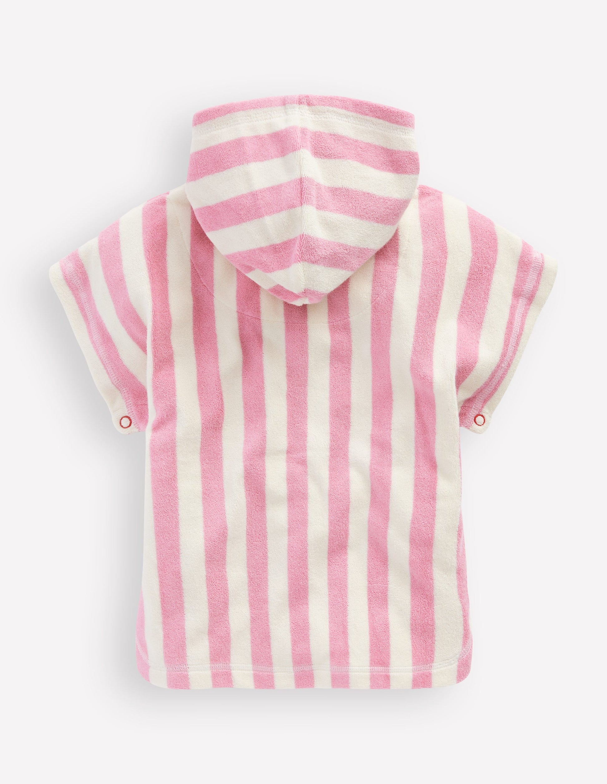 Novelty Towelling Throw-on-Bubblegum Pink Heart Stripe-2