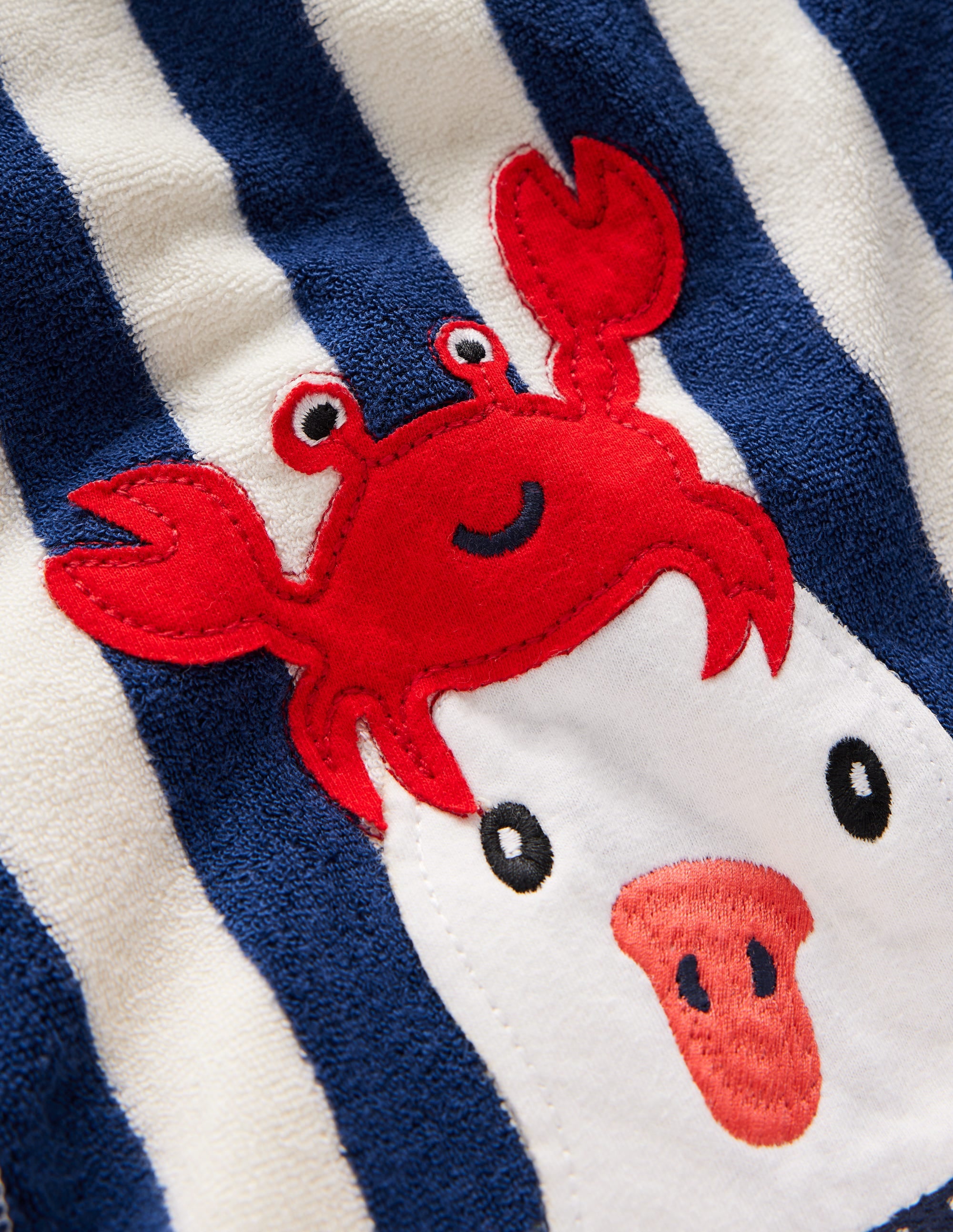 Novelty Towelling Throw-on-Sapphire Blue Seagulls - Image 3