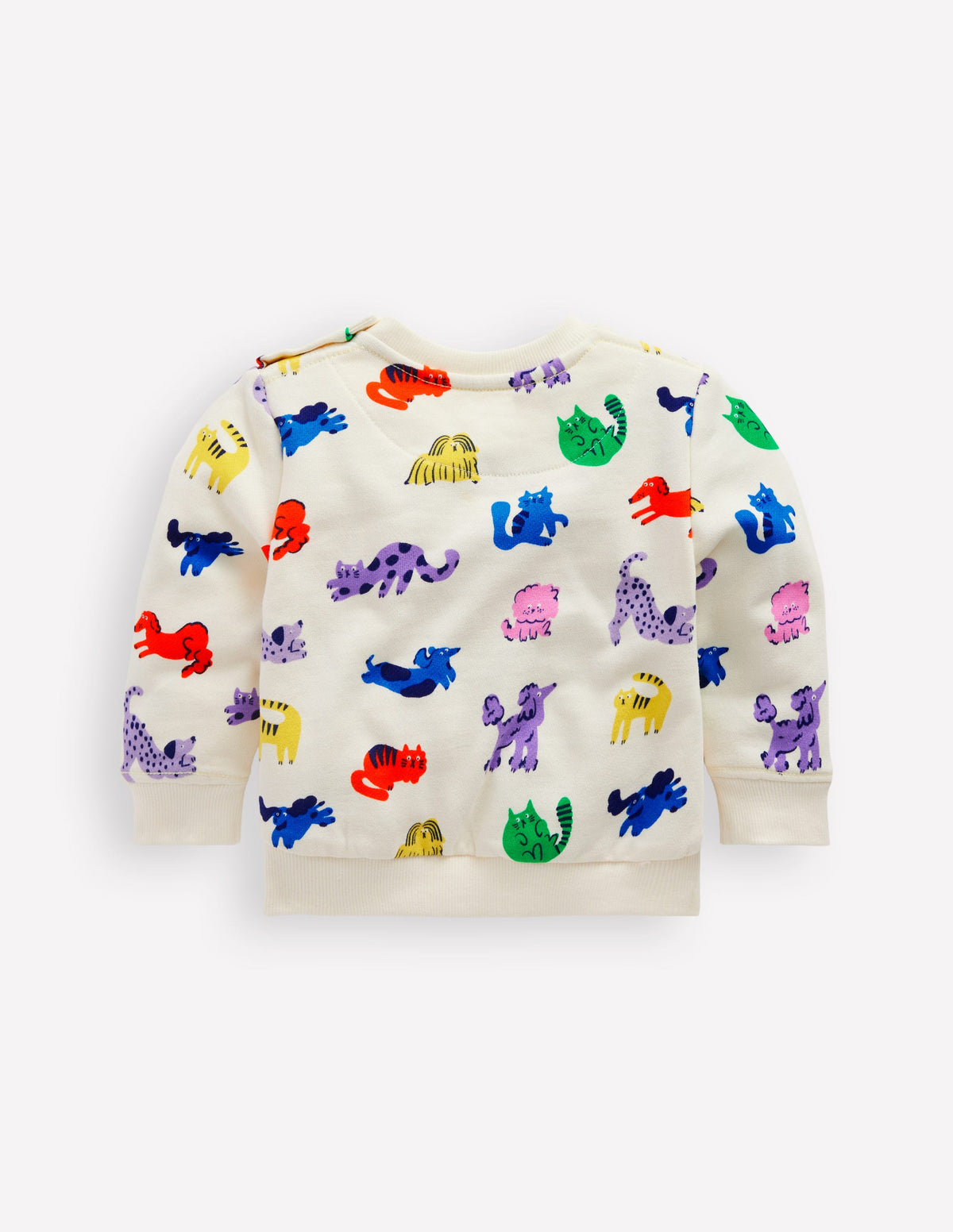 Printed Sweatshirt-Multi Spaced Rainbow Pets - Image 2