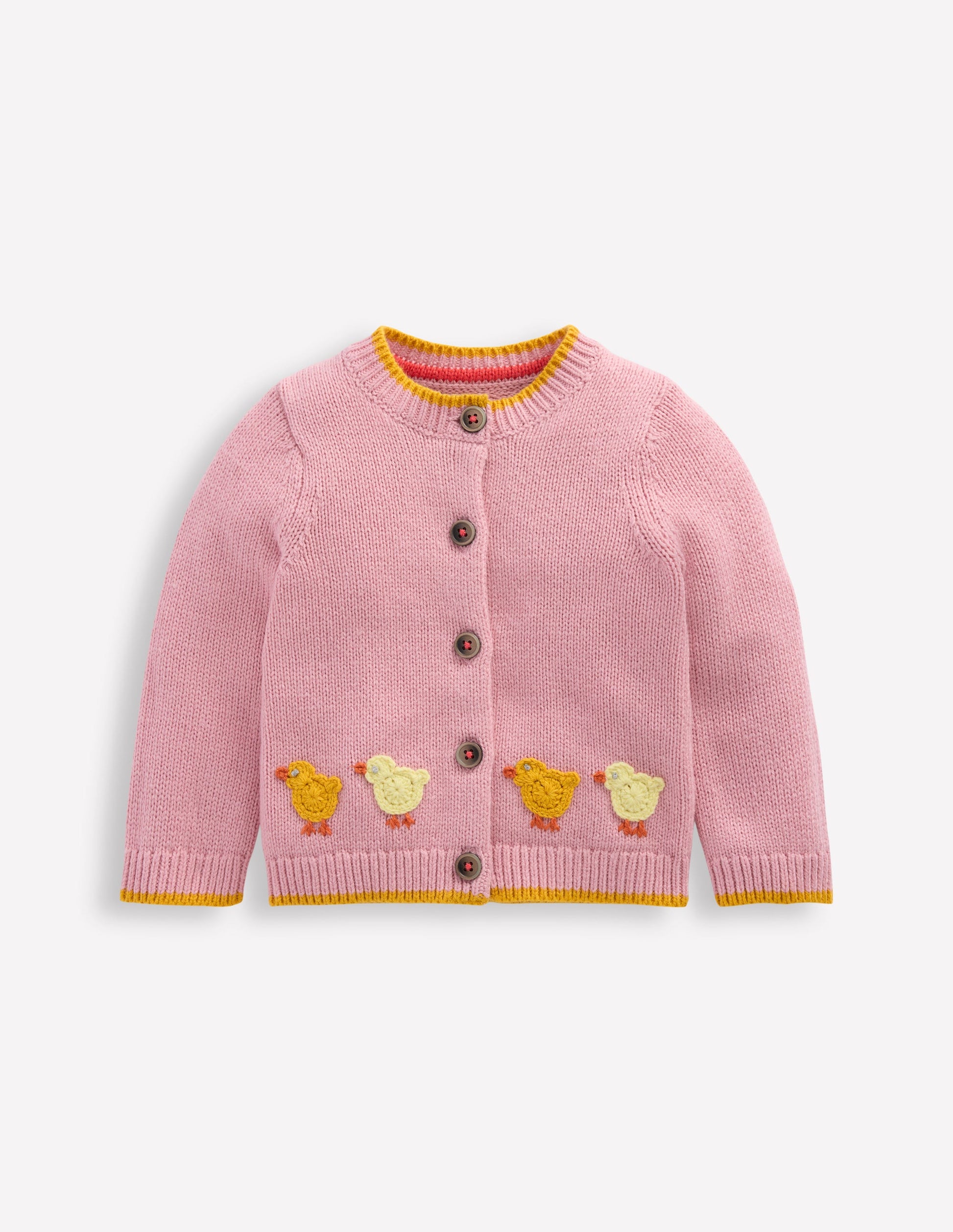 Fun Logo Cardigan-Vintage Pink Chicks-1