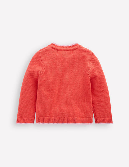 Fun Logo Cardigan-Jam Red Bunnies-2