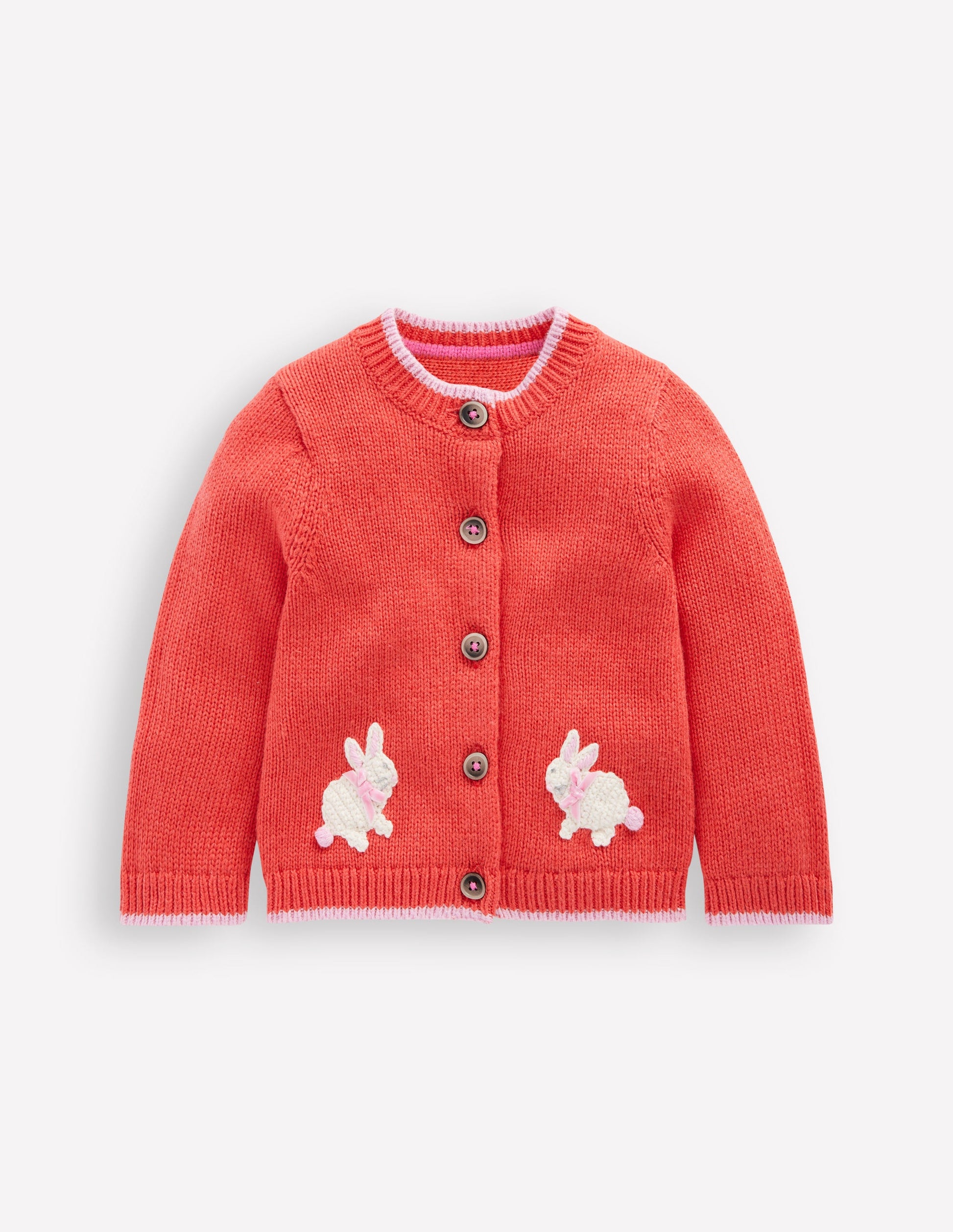 Fun Logo Cardigan-Jam Red Bunnies-1