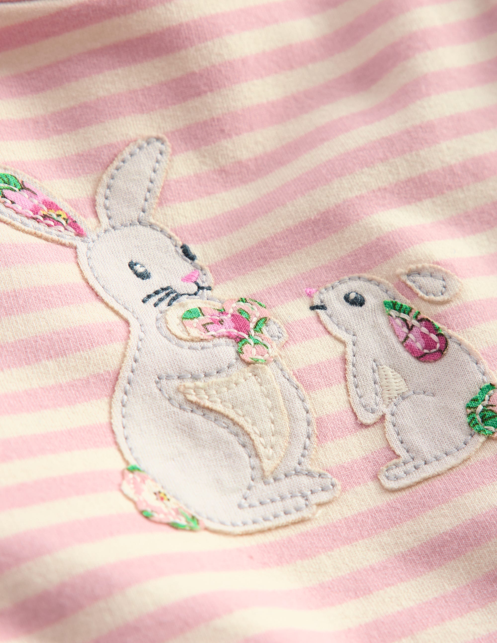 Appliqué Jersey Play Set-Almond Pink/ Soft Ivory - Image 3