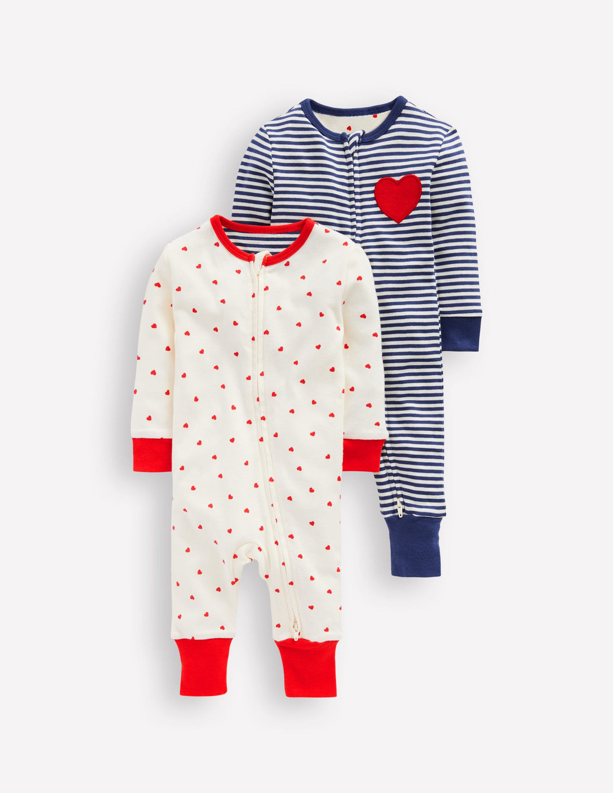 Twin Pack Rompers-Starboard Blue Stripe - Image 1