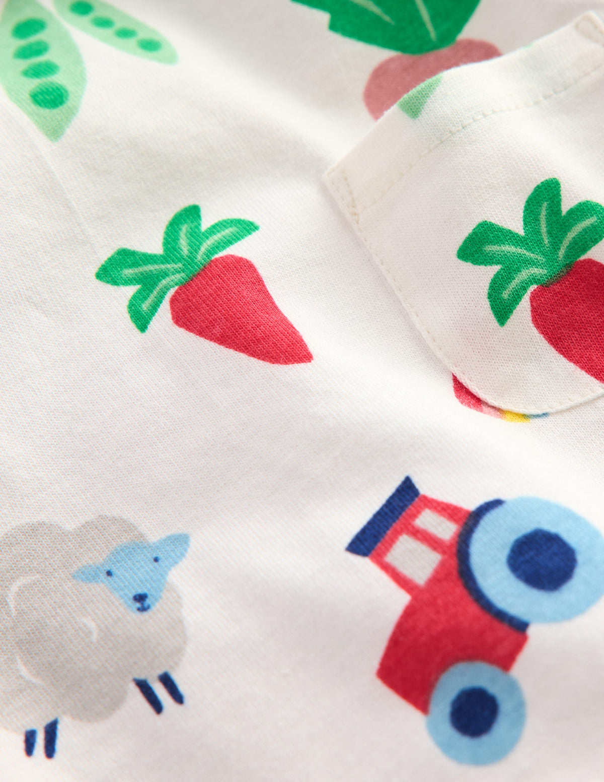 Printed Jersey Play Set-Soft Ivory Farm - Image 3