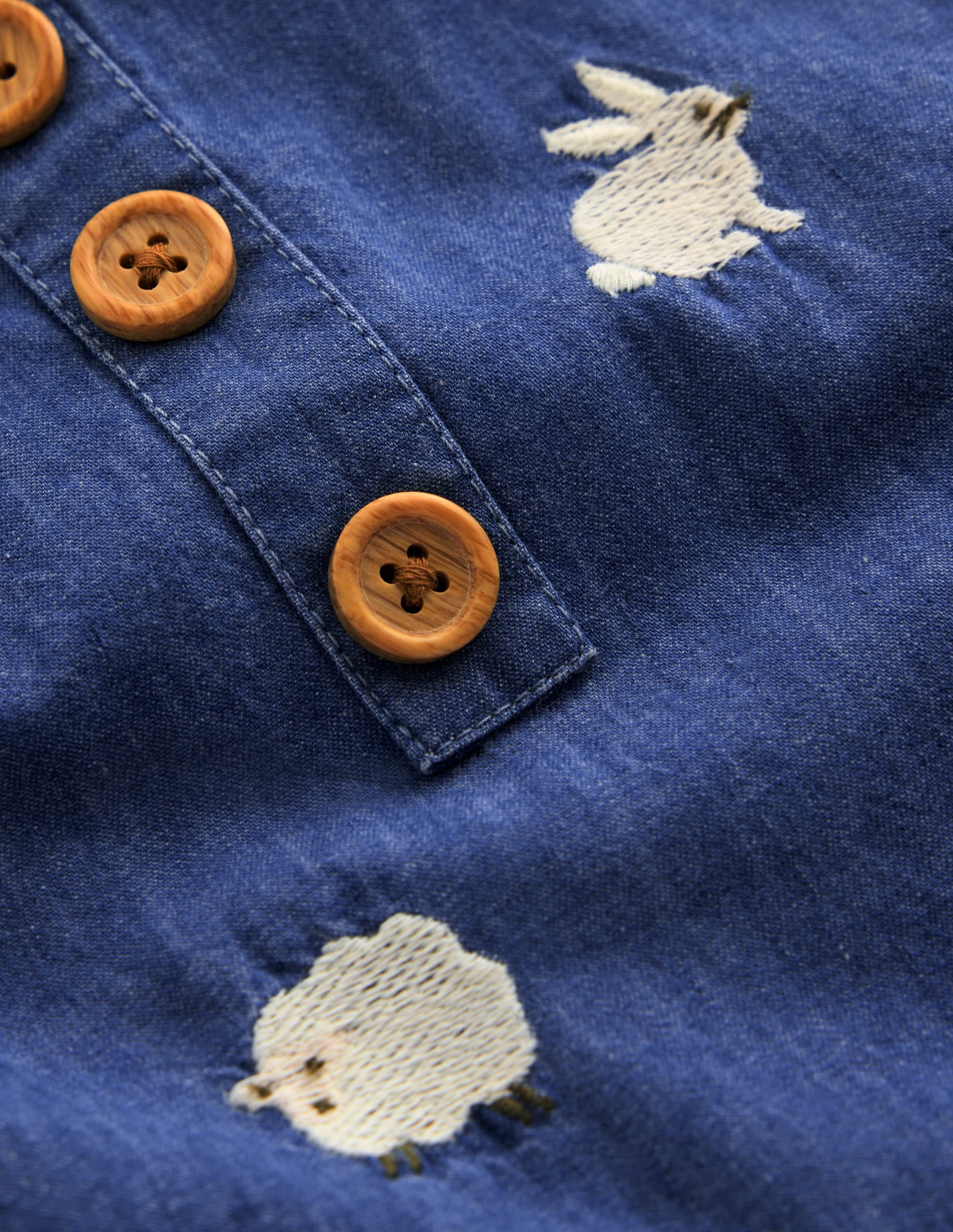 Embroidered Dungaree Set-Denim Easter Embroidery - Image 3