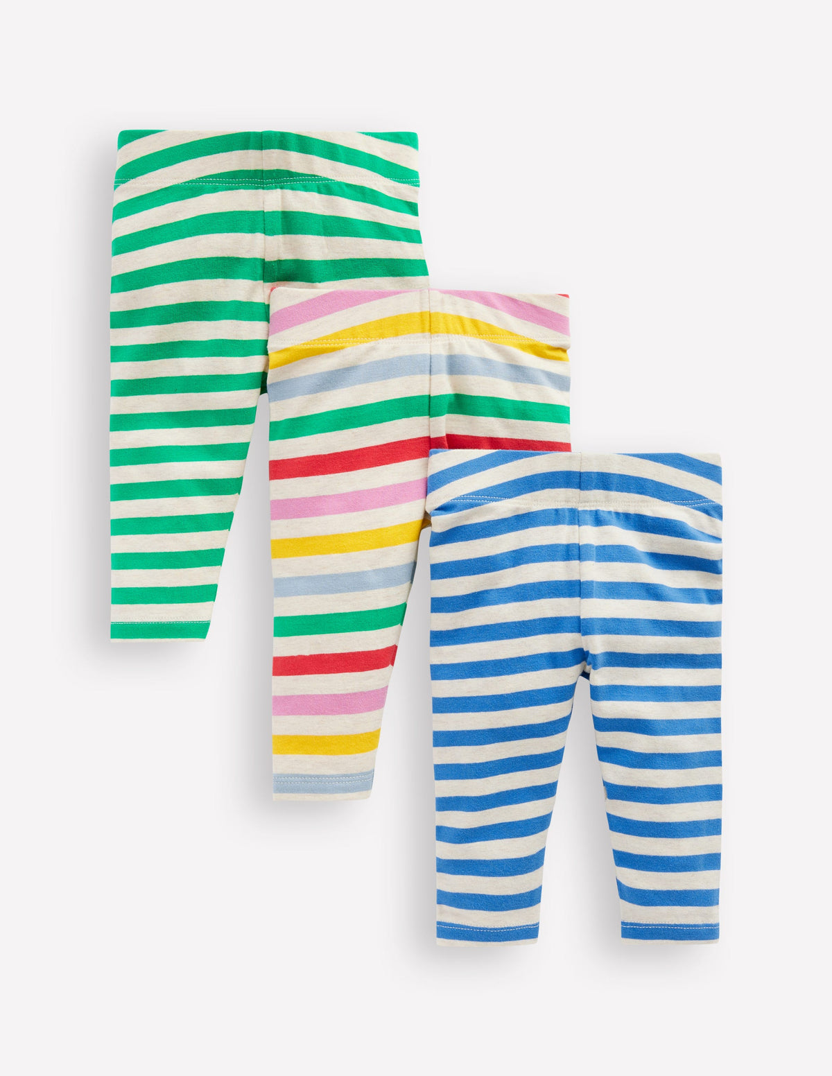 Striped 3 Pack Legging-Oatmeal Multi Stripe - Image 1