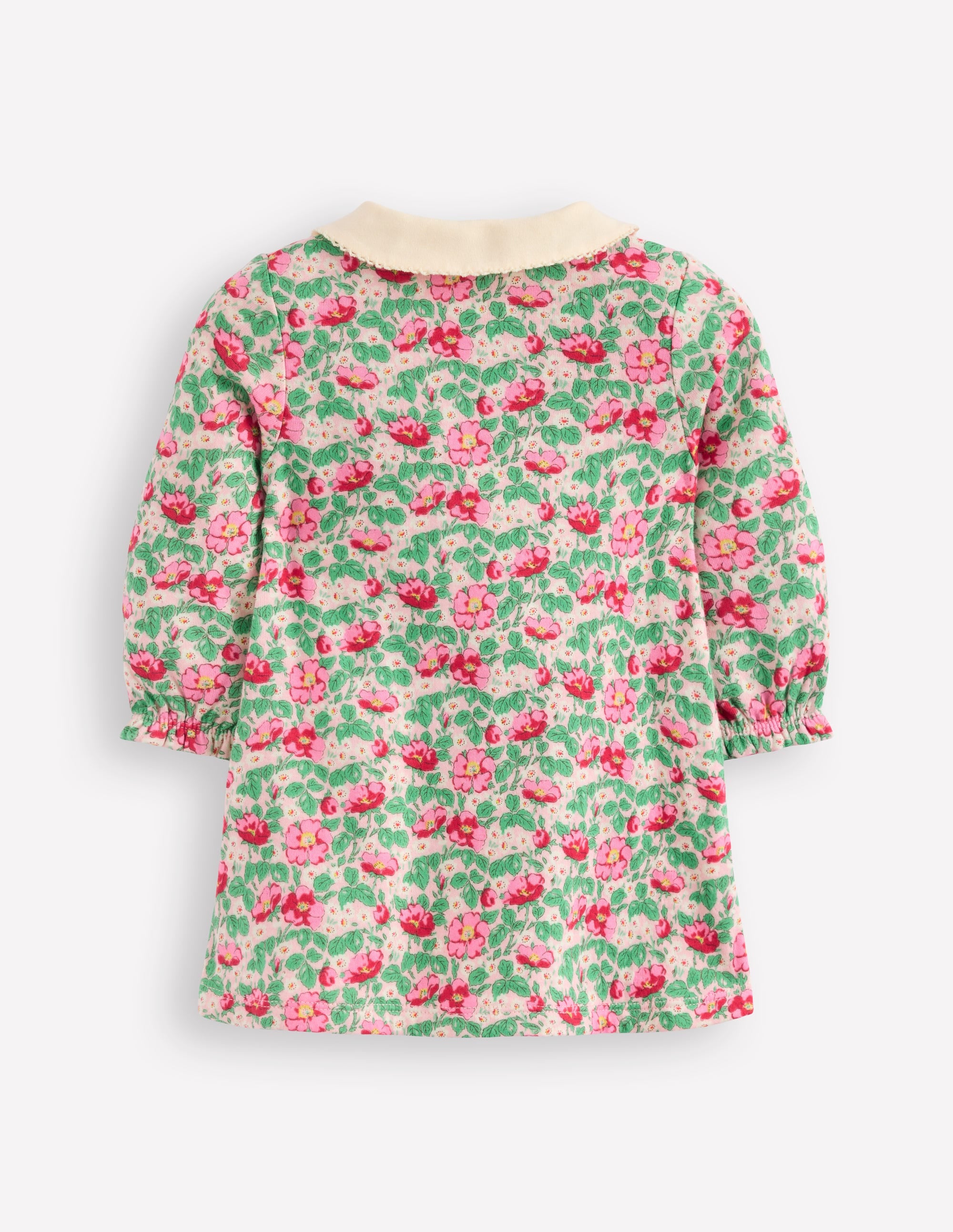 Jersey Doublecloth Dress-Pink Wild Rose Floral - Image 2