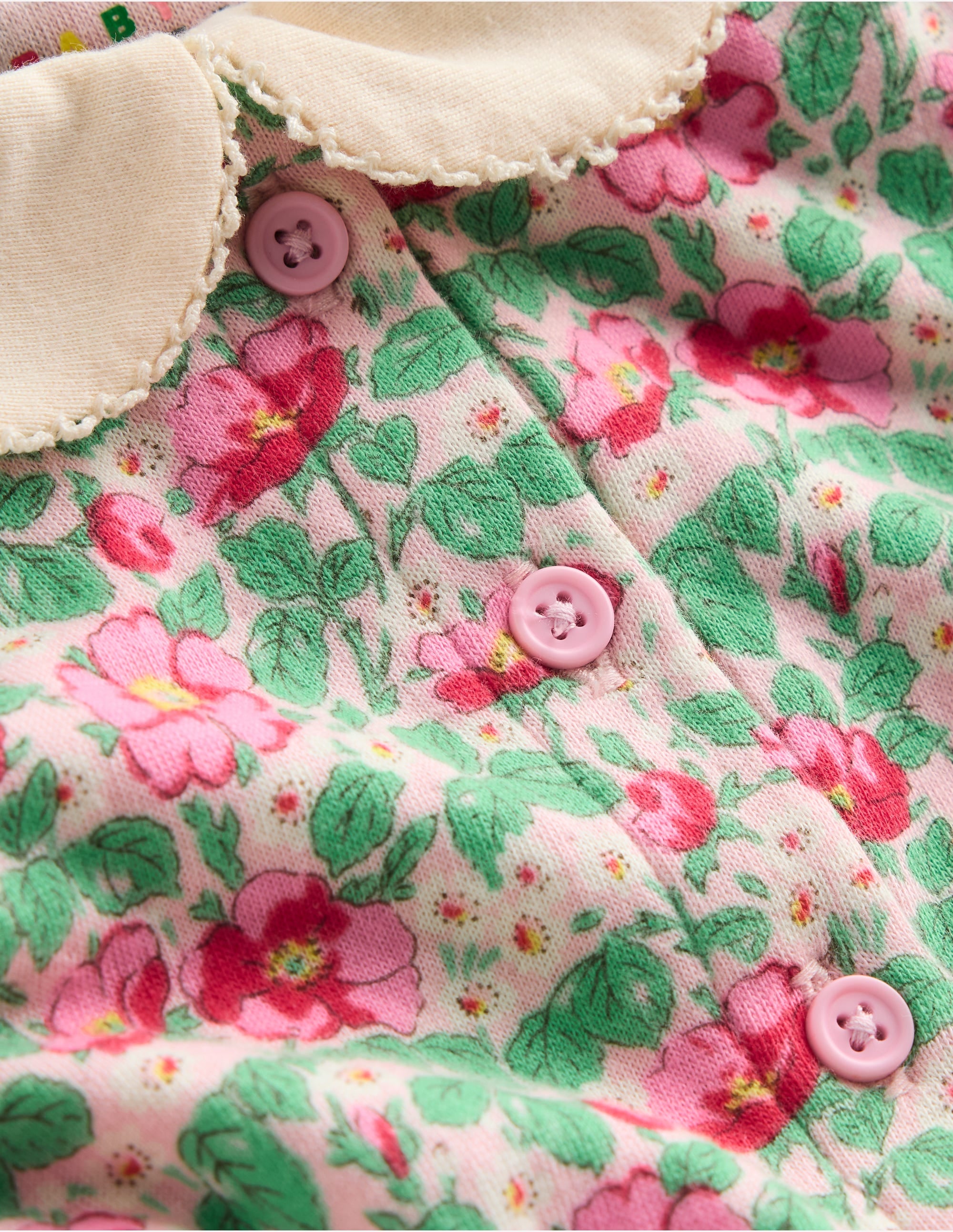 Jersey Doublecloth Dress-Pink Wild Rose Floral - Image 3