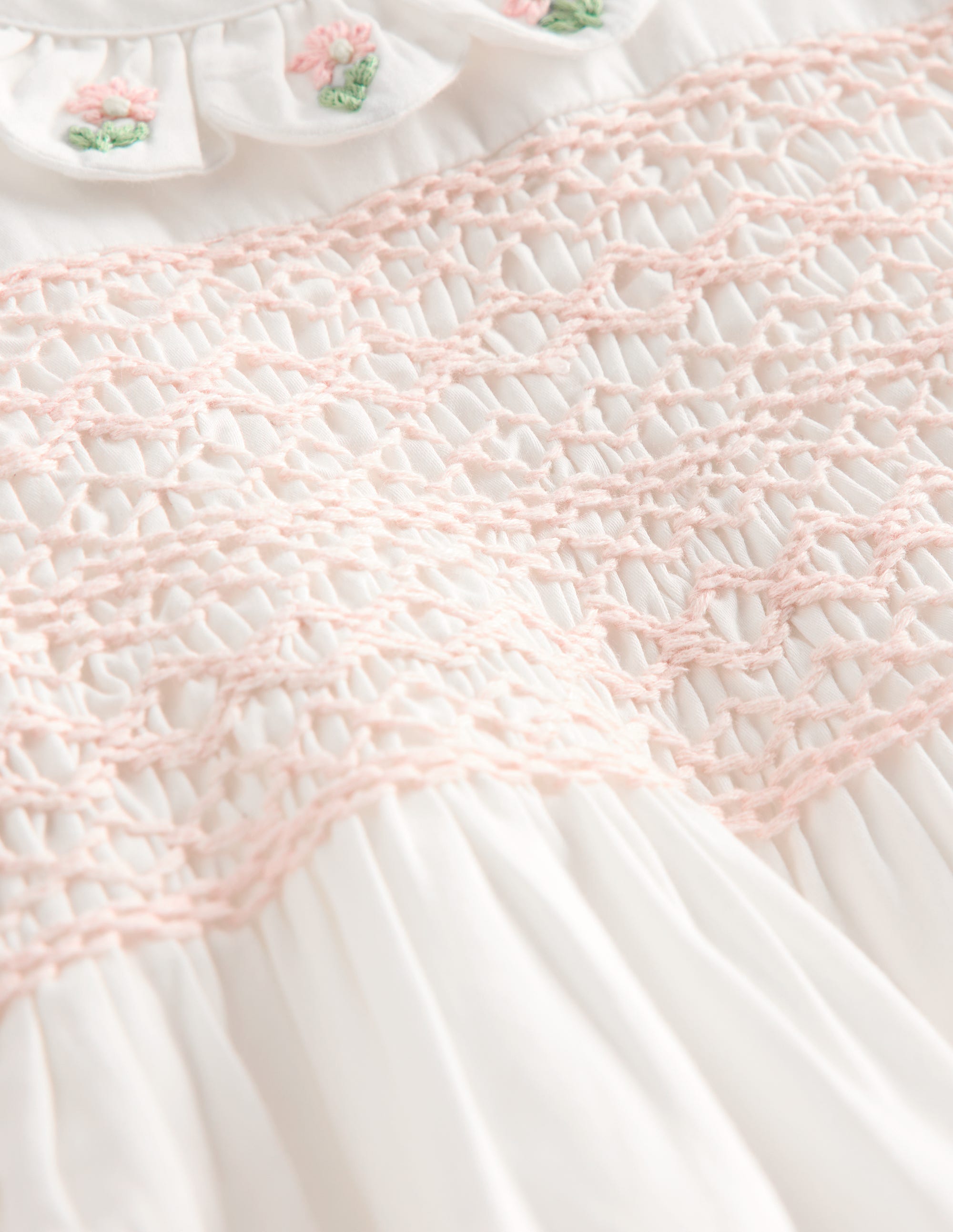 Occasion Smocked Dress-Ivory - Image 3