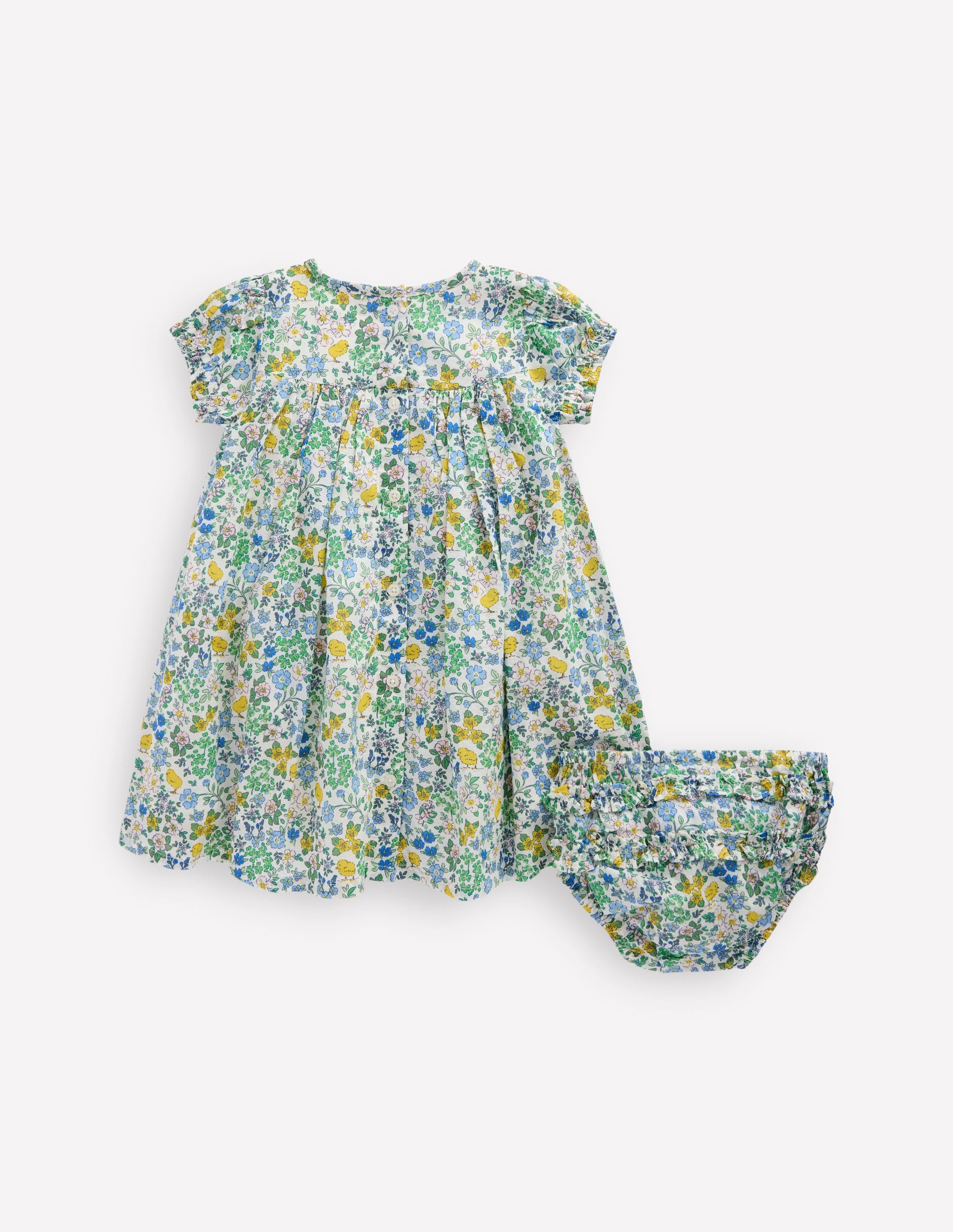 Gathered Woven Dress-Multi Chick Floral - Image 2
