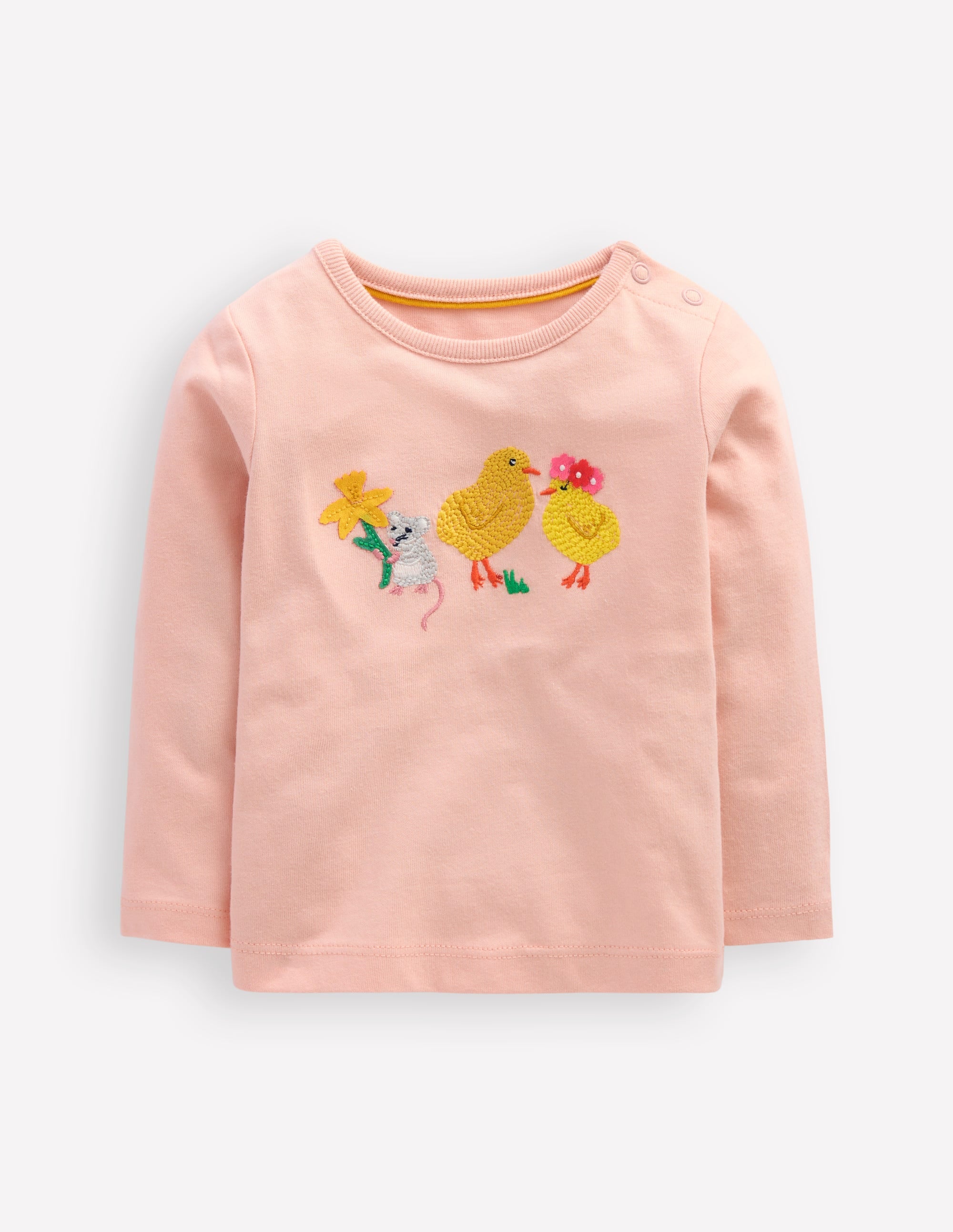 Long Sleeve Logo T-shirt-Chalk Pink - Image 1