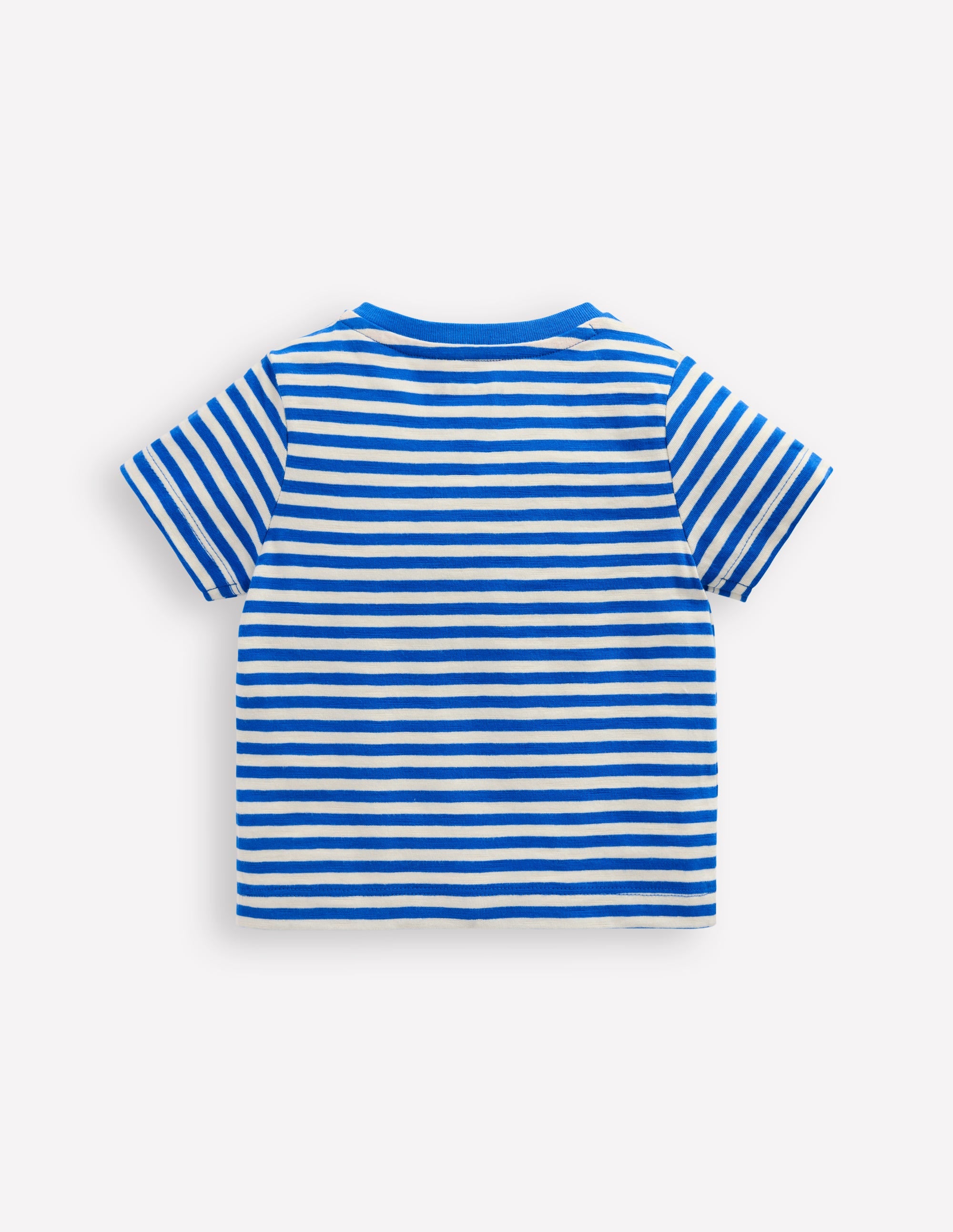 Fun Appliqué T-shirt-Soft Ivory/ Kingfisher Blue - Image 2