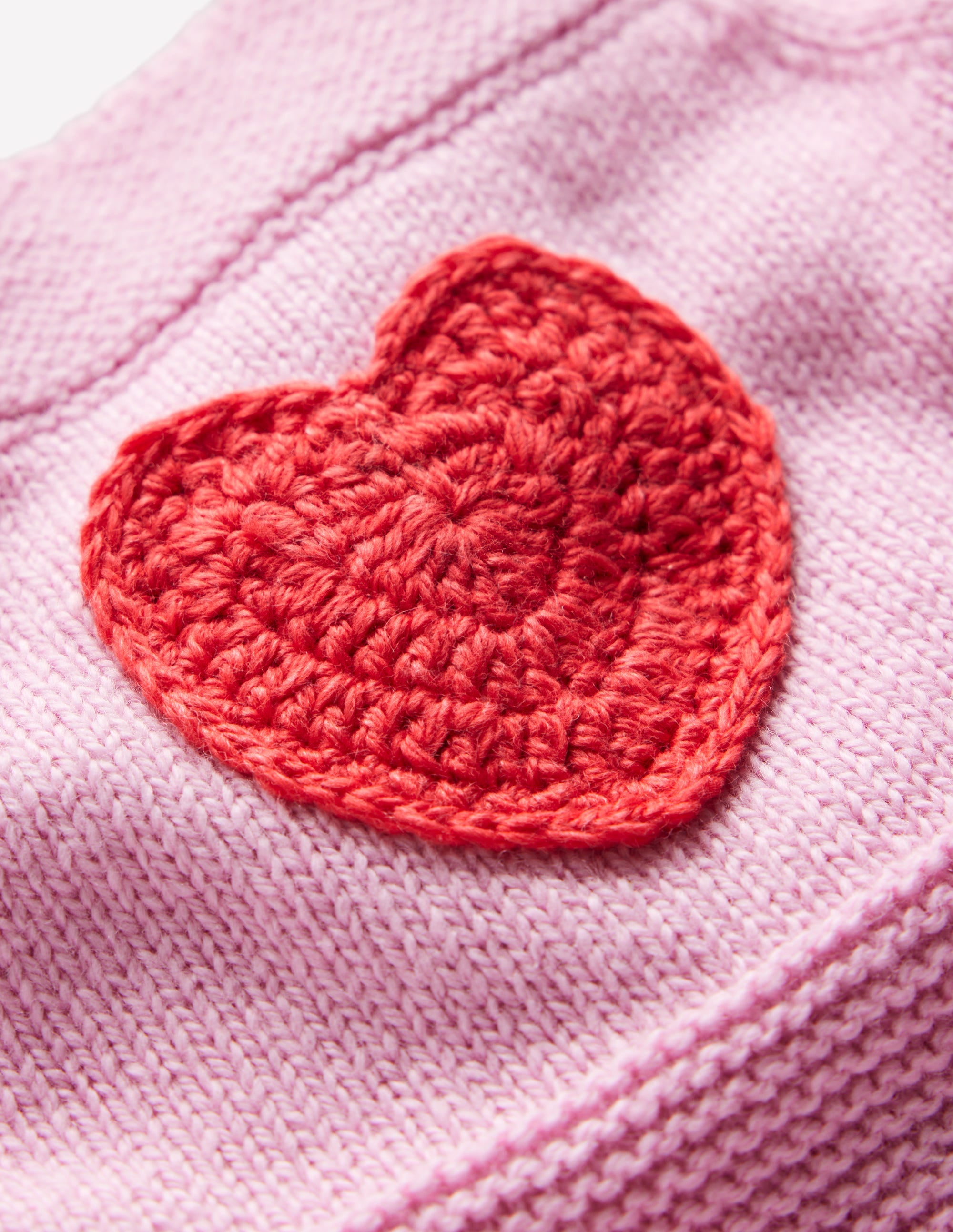 Knitted Romper-Vintage Pink Heart - Image 3