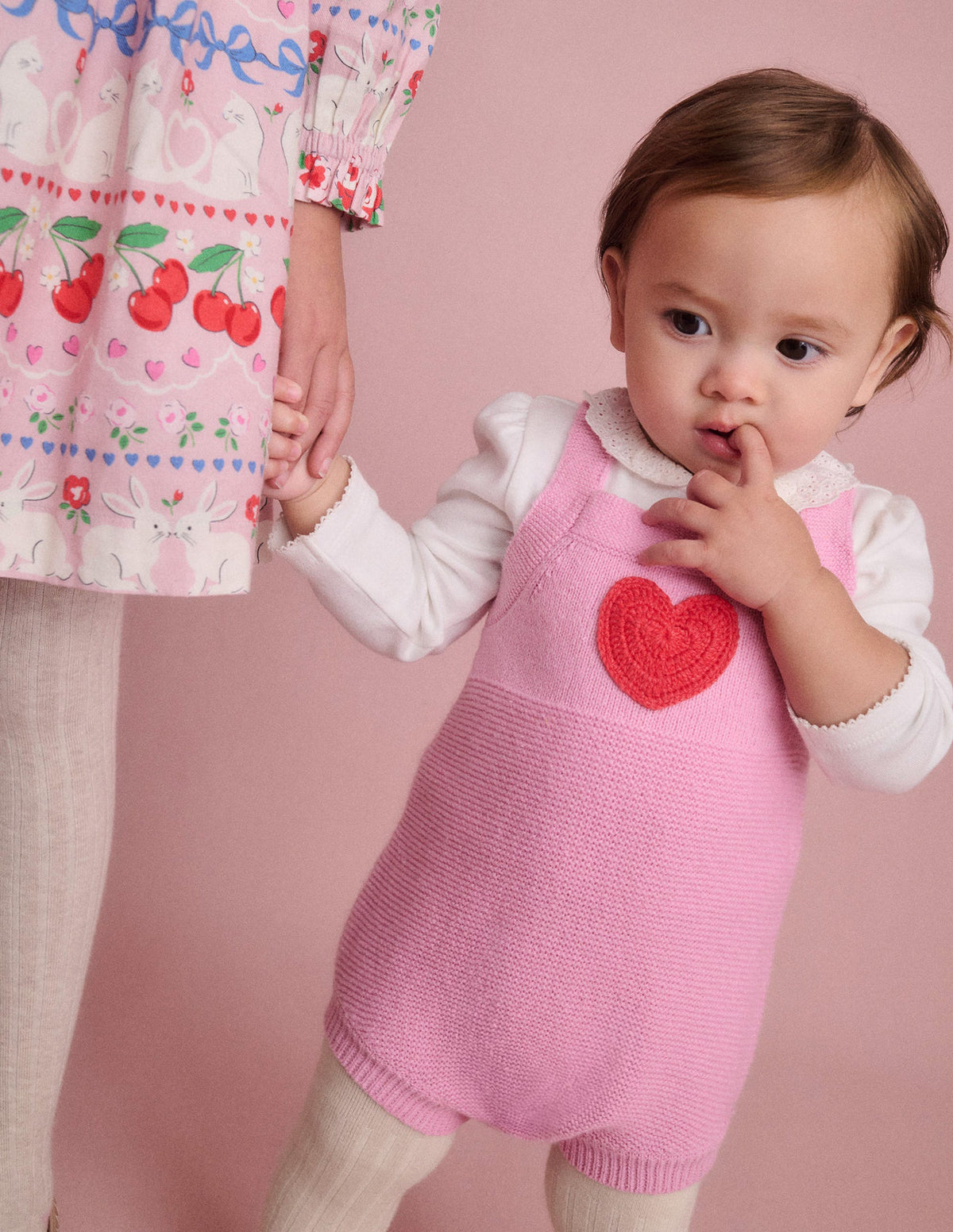Knitted Romper-Vintage Pink Heart-5