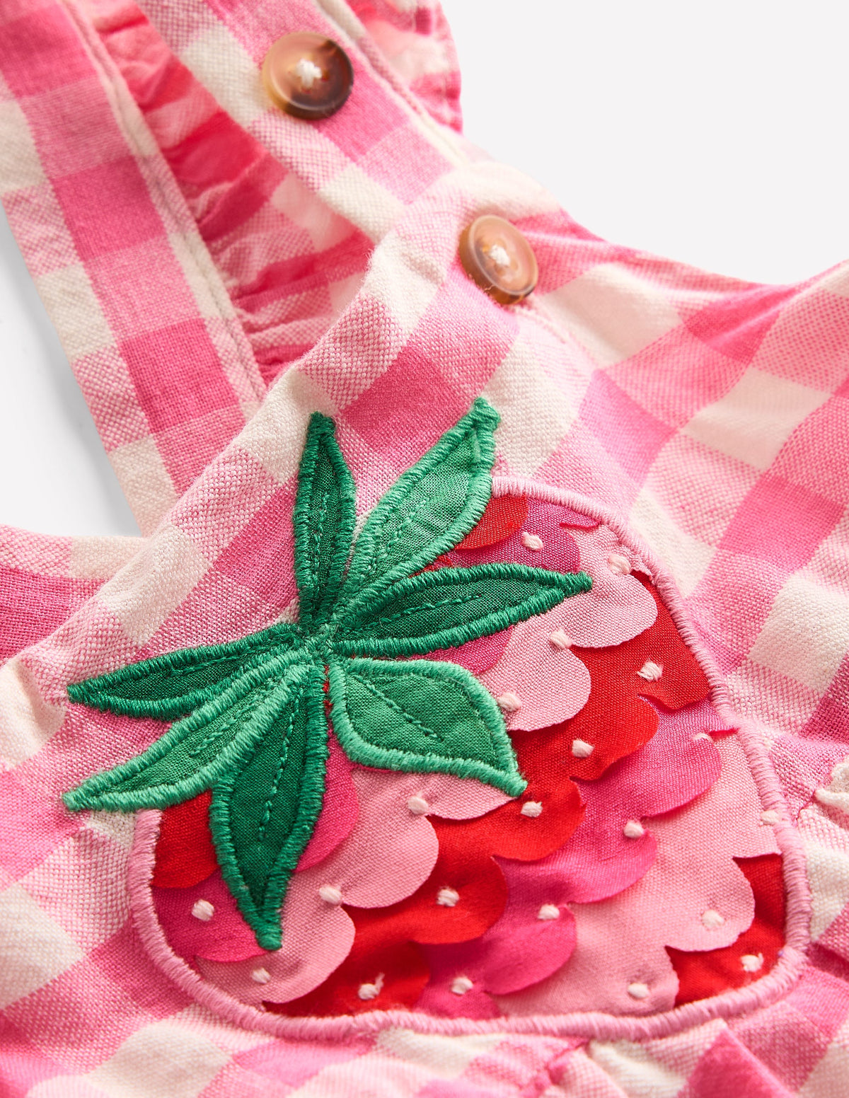 Nostalgic Pinny Dress-Pink Gingham - Image 3