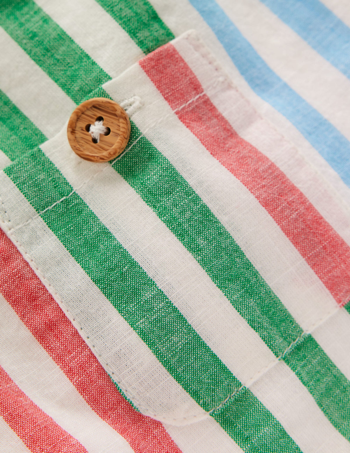 Button Dungaree Set-Multi Stripe - Image 3