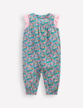 Ruffle Sleeve Romper-Multi Flowerbed