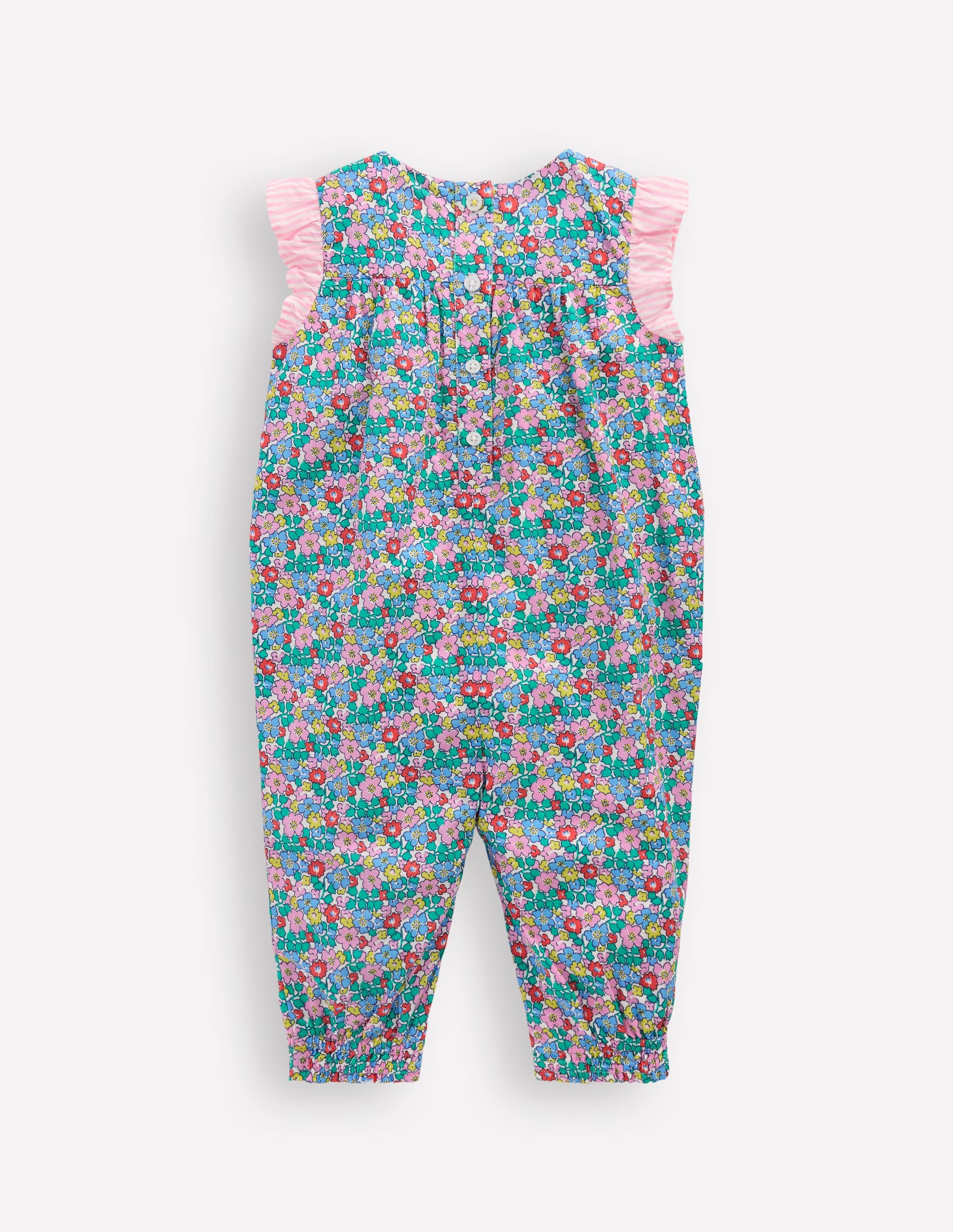 Ruffle Sleeve Romper-Multi Flowerbed - Image 2