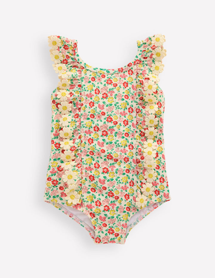 Frilly Swimsuit-Multi Summer Flower Bed