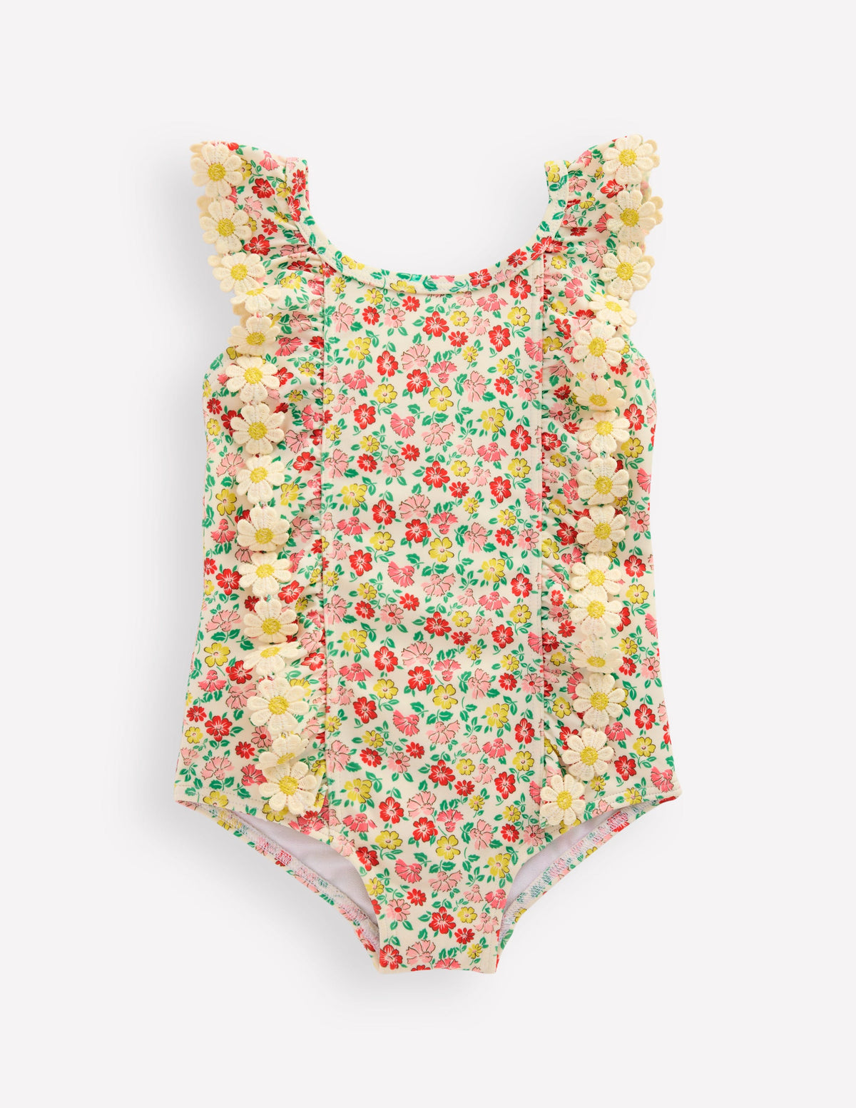 Frilly Swimsuit-Multi Summer Flower Bed - Image 1