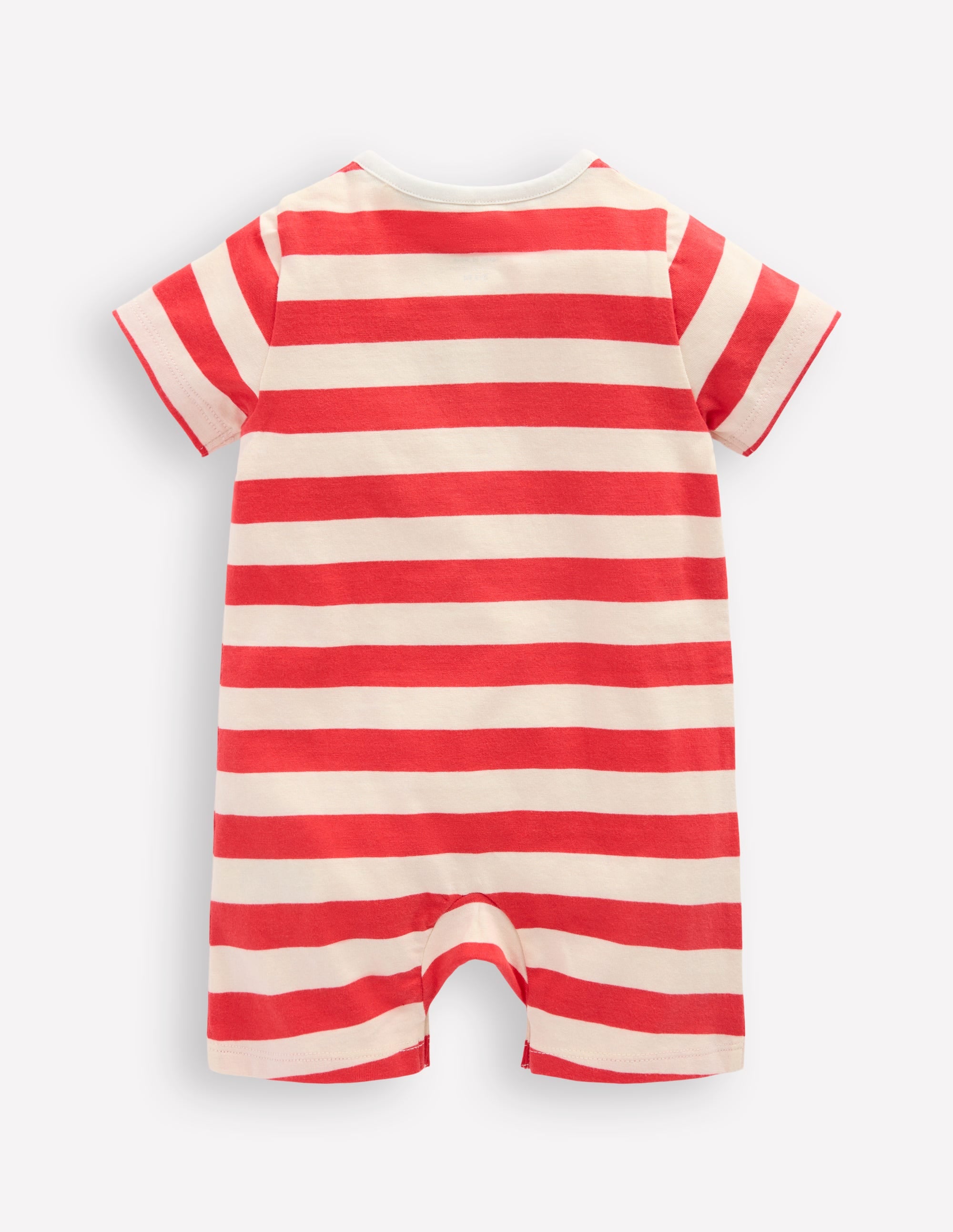 Jersey Romper-Jam Red and Ivory Stripe - Image 2
