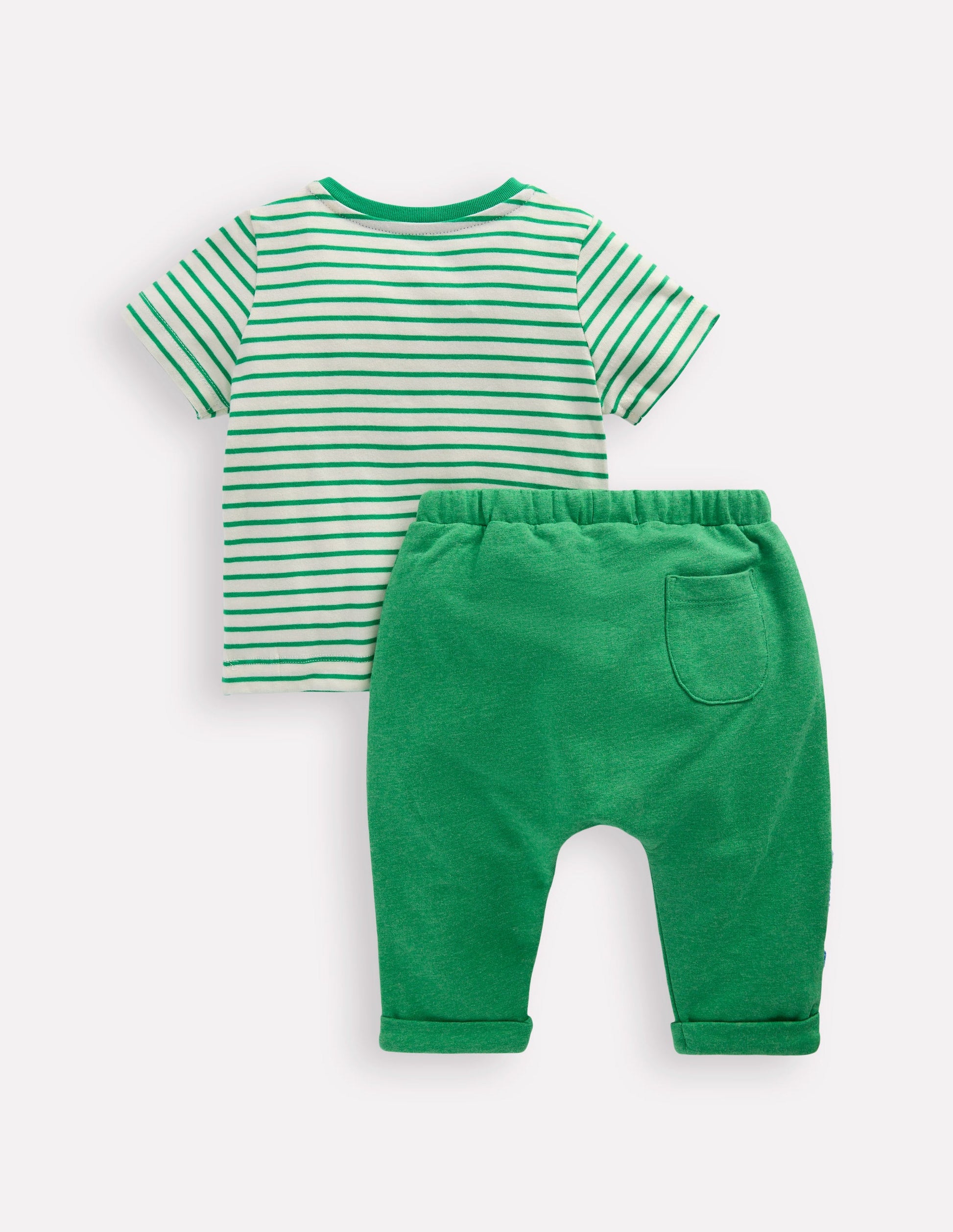 Bouclé Jersey Play Set-Soft Ivory and Sapling Green-2