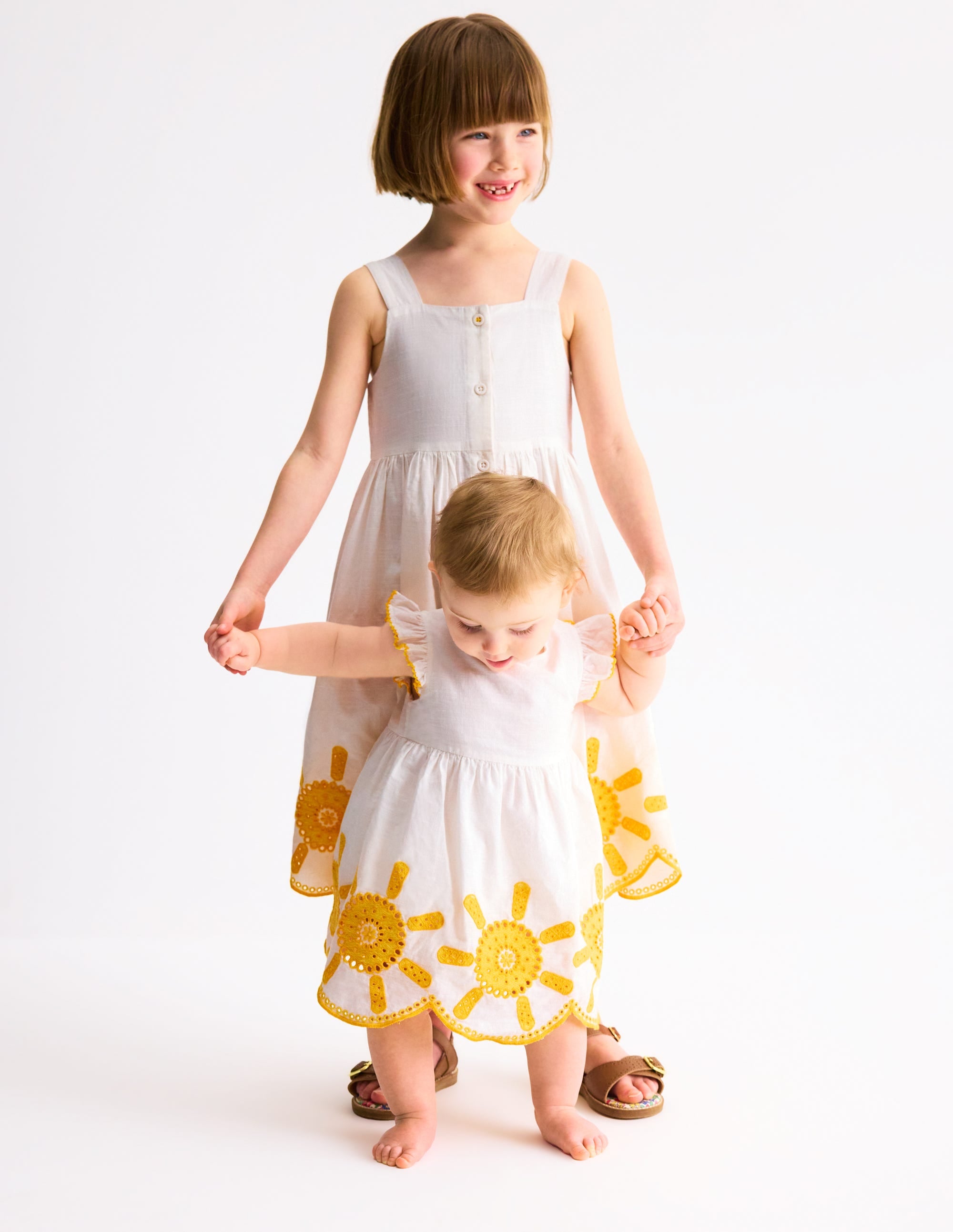 Woven Frill Dress-Ivory - Image 4