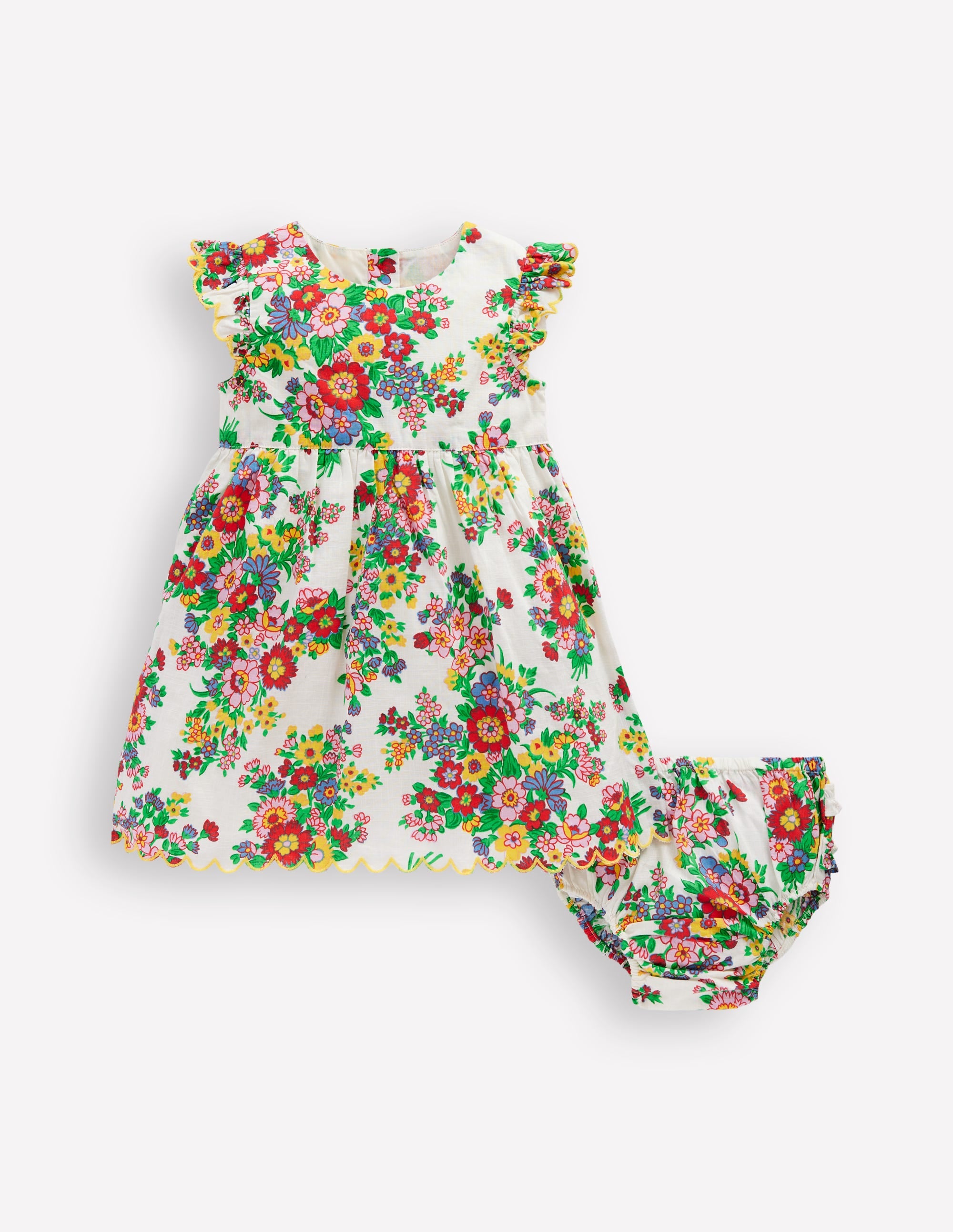 Woven Frill Dress-Multi Floral - Image 1