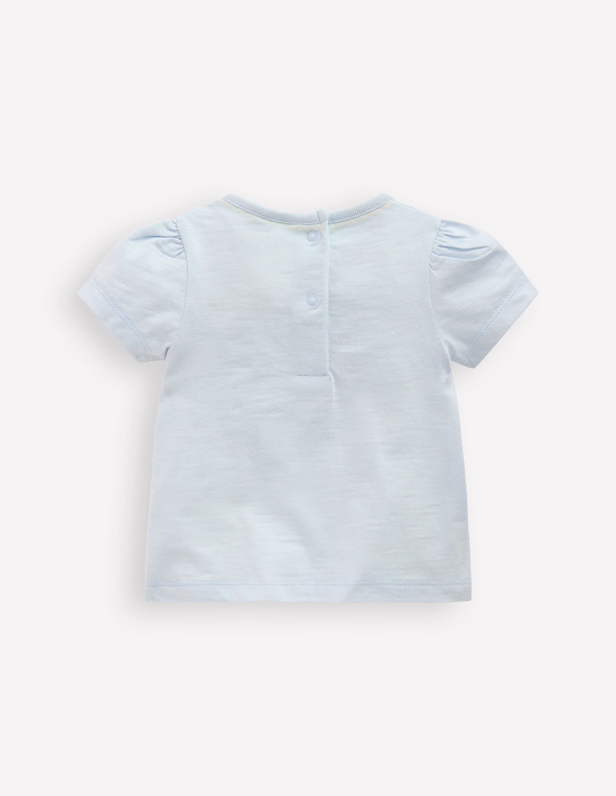 Girls Puff Sleeve Logo T-Shirt-Cloud Blue Dalmation Unicycle - Image 2