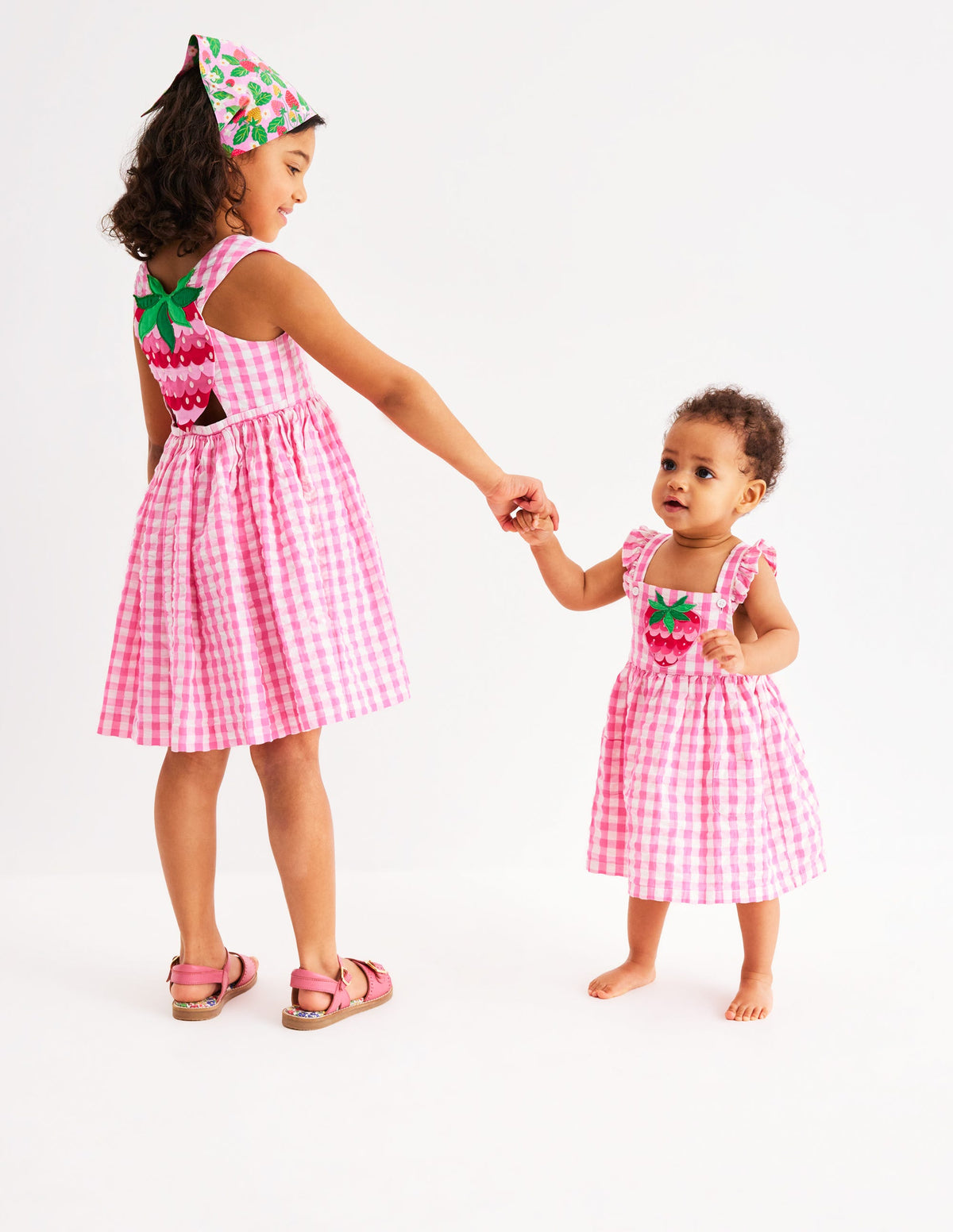 Nostalgic Pinny Dress-Pink Gingham - Image 4