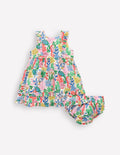 Frilly Pinny Dress-Multi Coral Cove