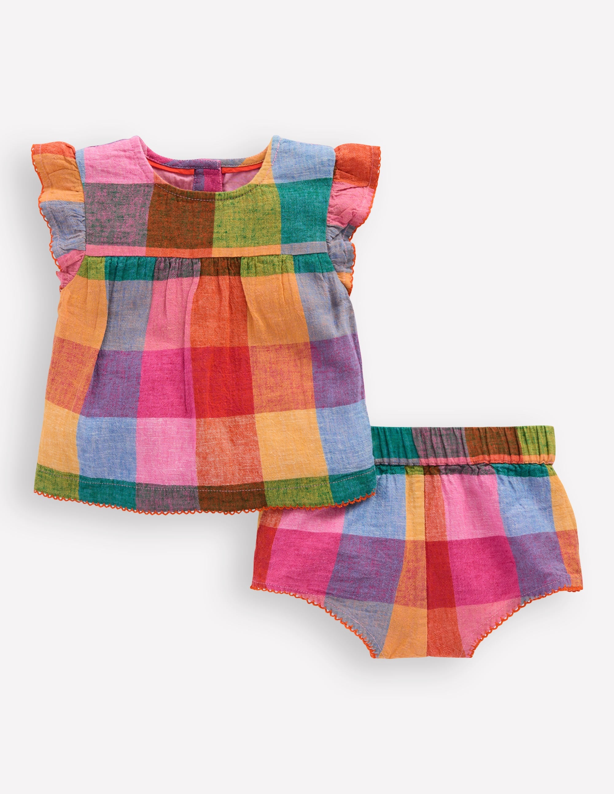 Woven Play Set-Multi Check - Image 1