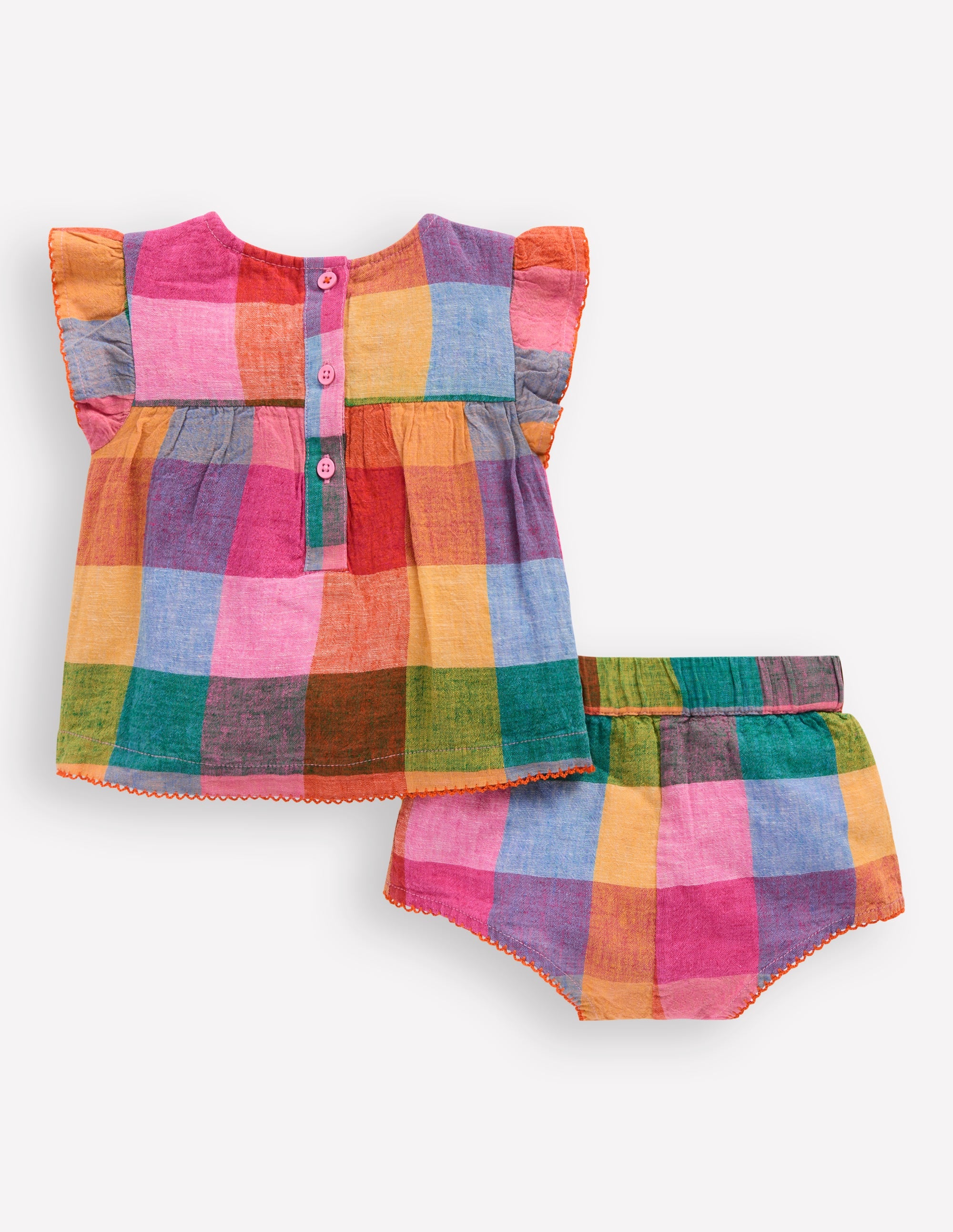 Woven Play Set-Multi Check - Image 2