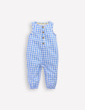 Woven Romper-Blue Gingham