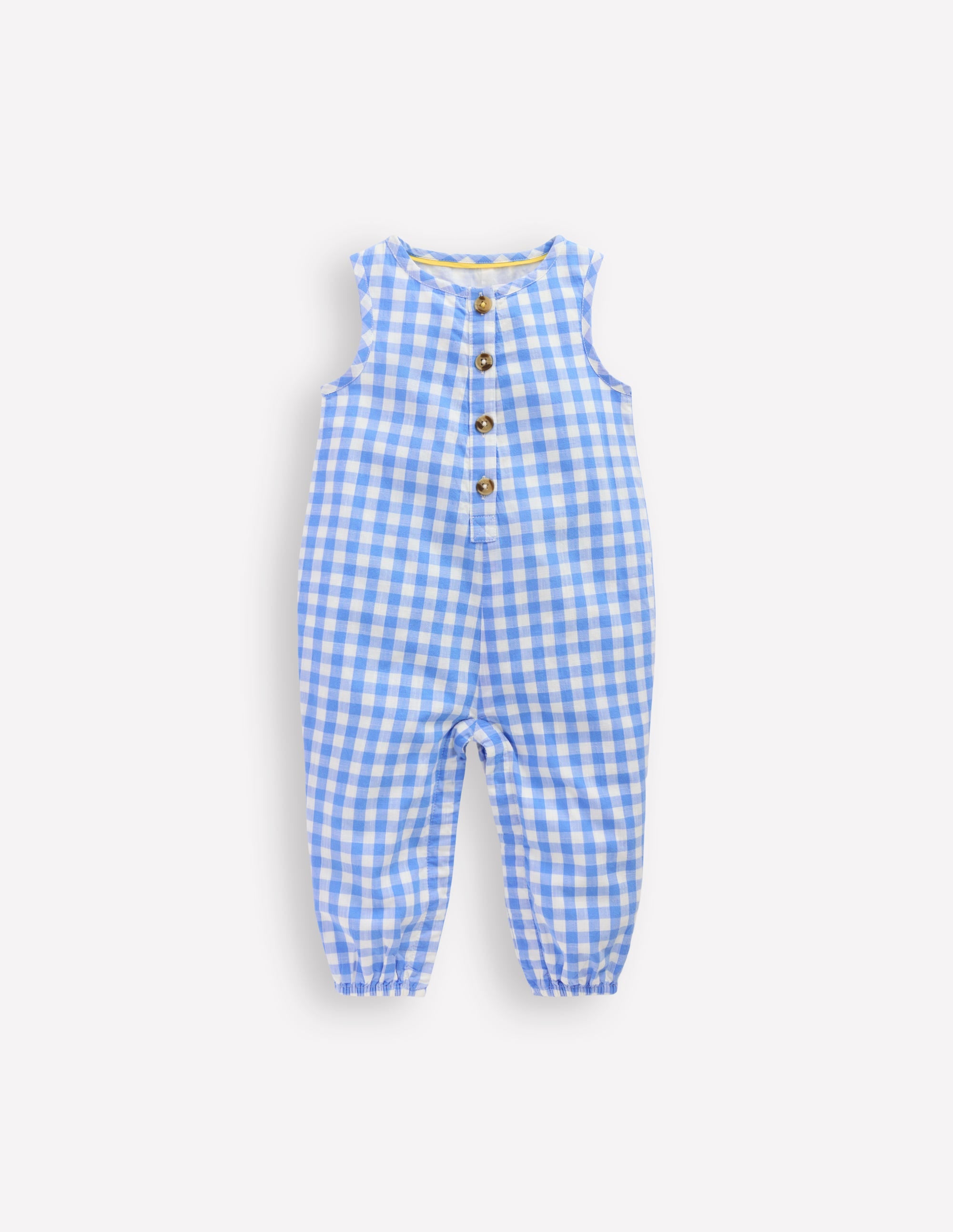 Woven Romper-Blue Gingham - Image 1