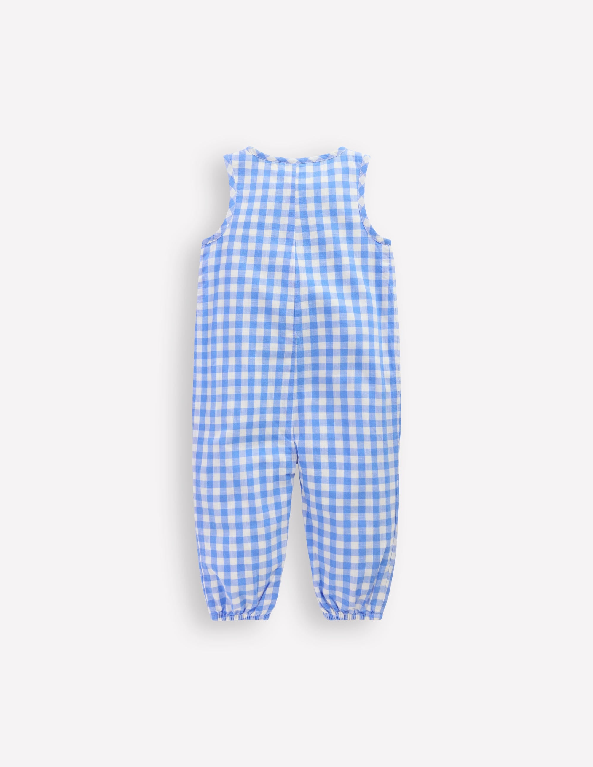 Woven Romper-Blue Gingham - Image 2