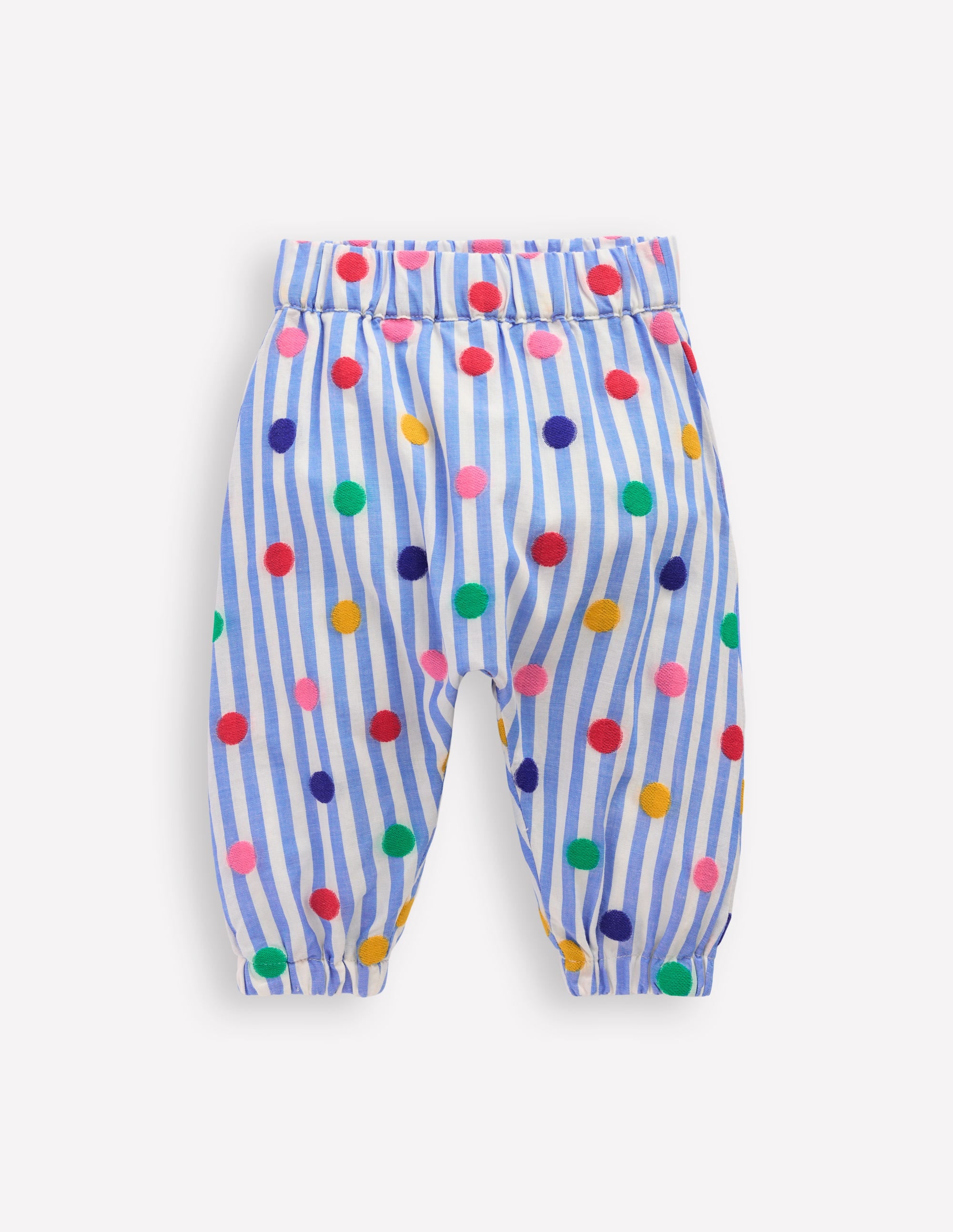 Relaxed Woven Trousers-Rainbow Spot Stripe - Image 1