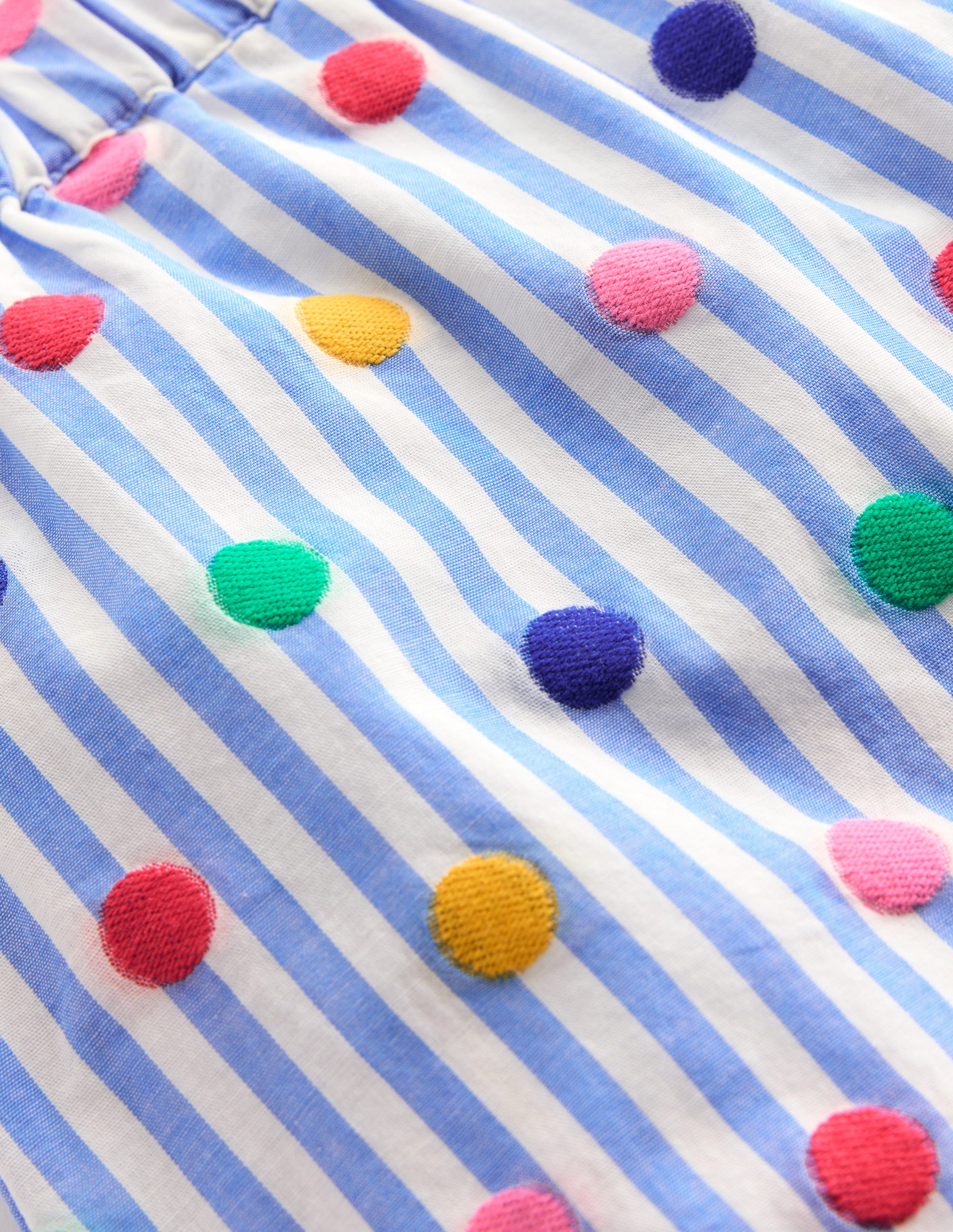 Relaxed Woven Trousers-Rainbow Spot Stripe - Image 3