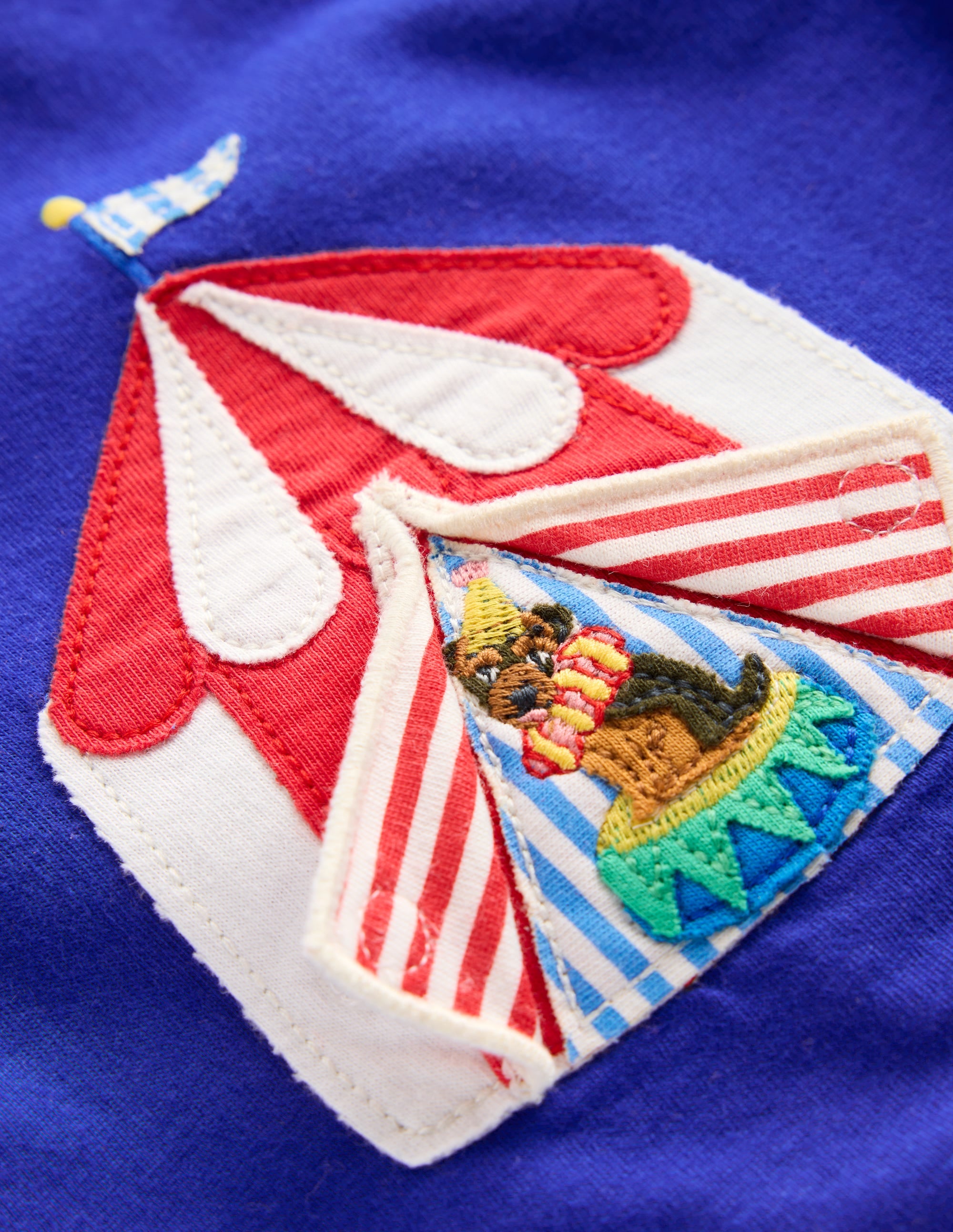 Boys Lift The Flap T-shirt-Bright Blue Circus - Image 3