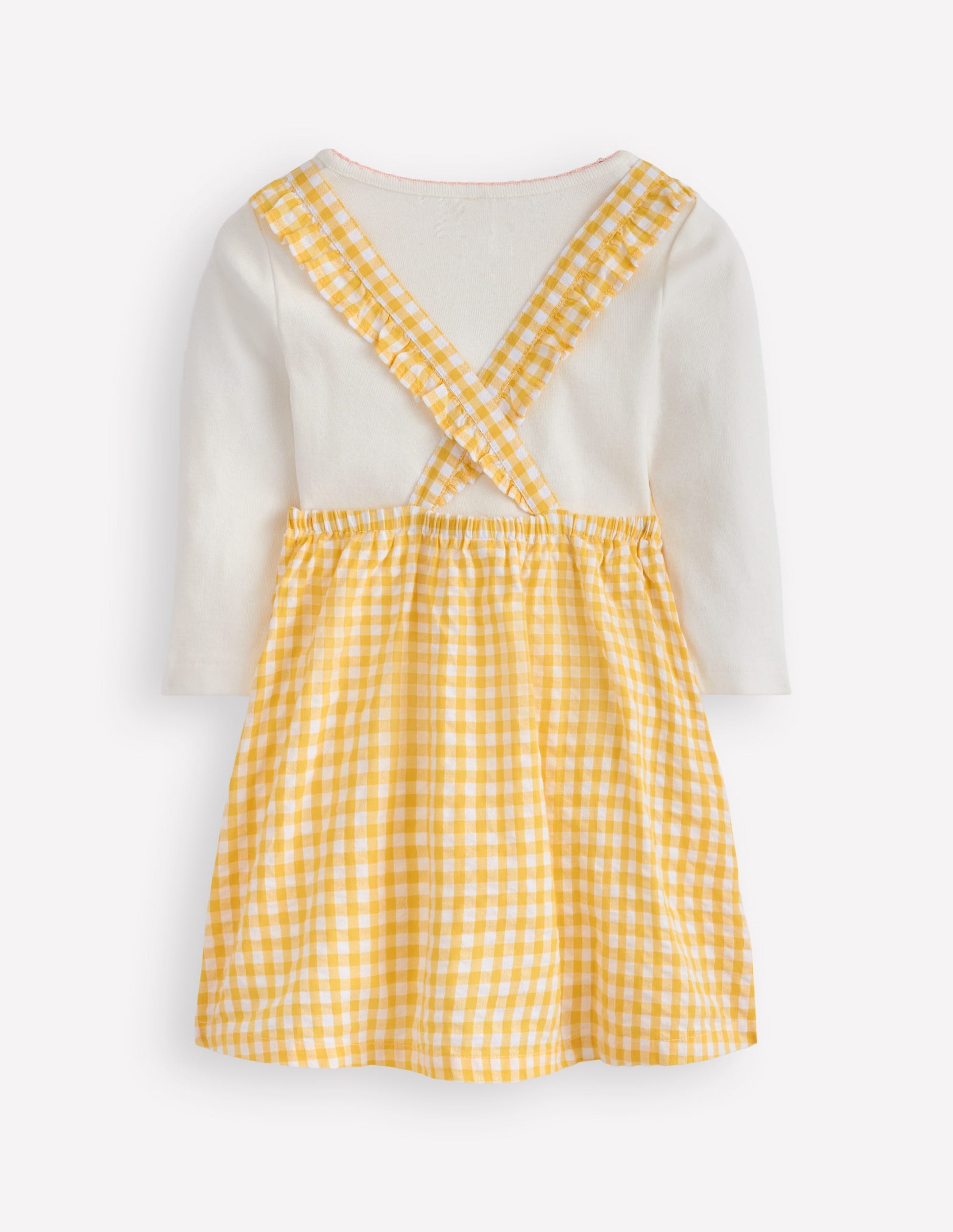 Novelty Pinny Dress Set-Yellow Gingham Bunny-2