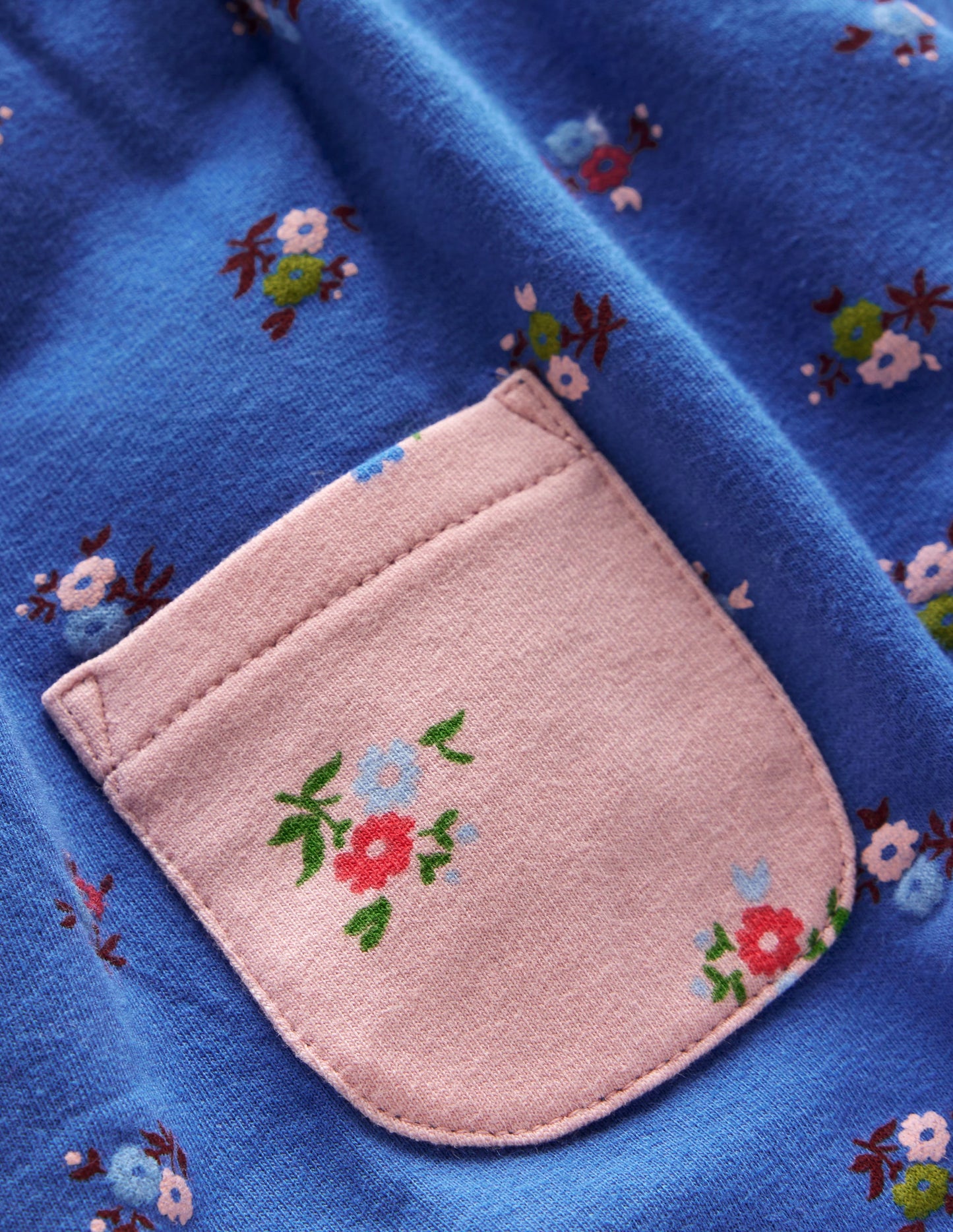 Jersey Dungaree Set-Multi Spaced Ditsy